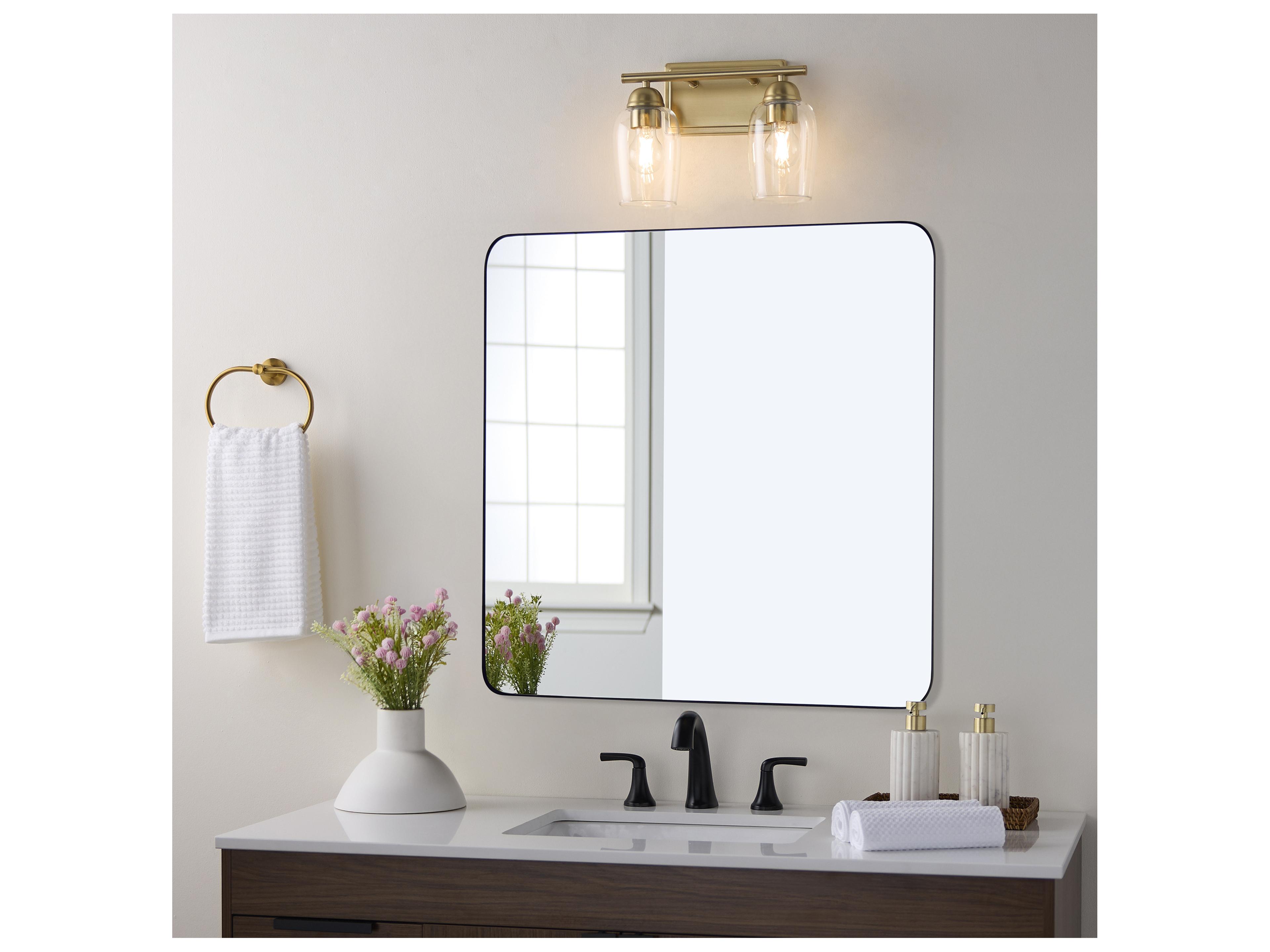 Quorum Wallinger 2-Light Aged Brass Vanity Light