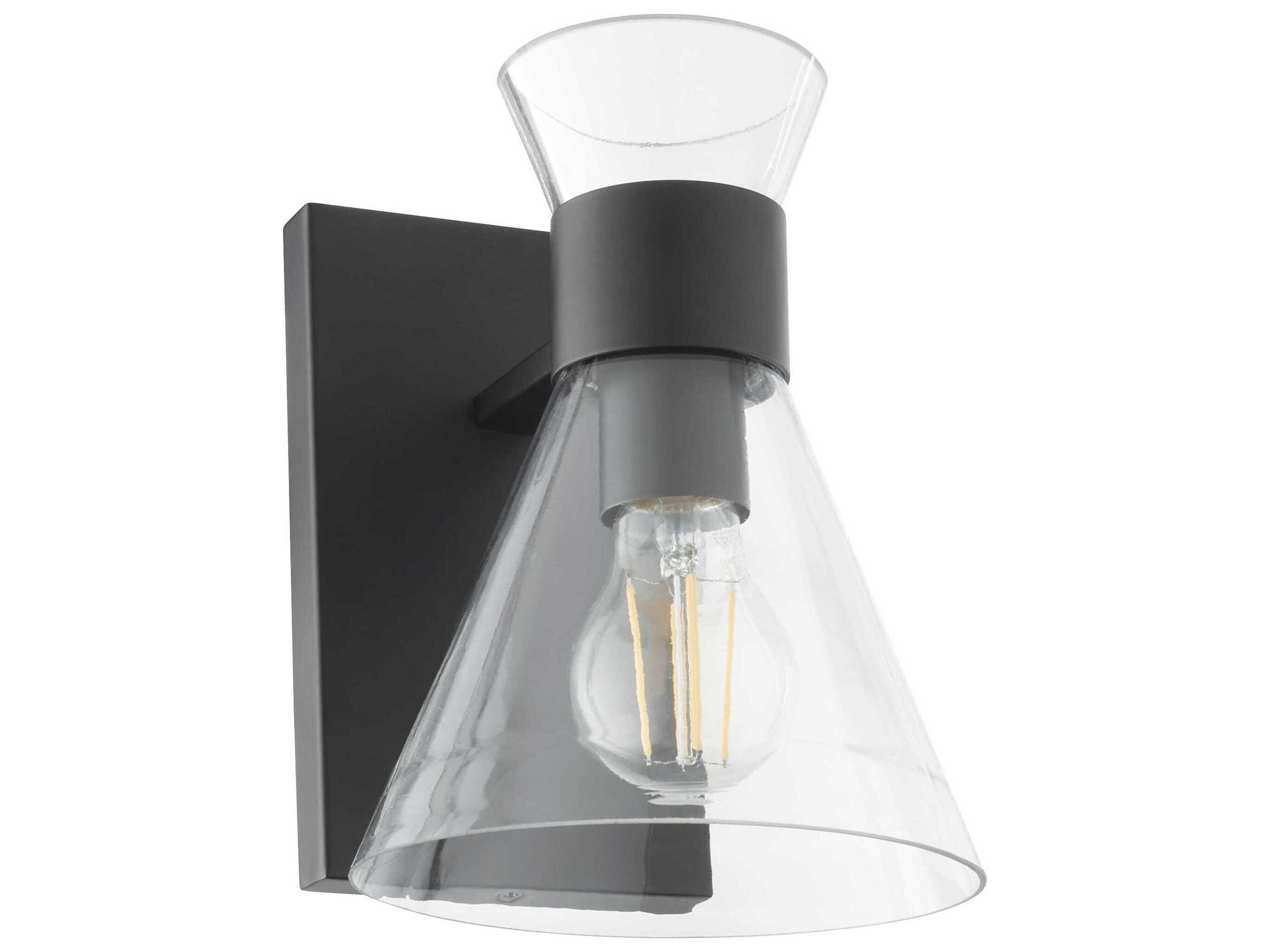 Beldar 1-Light Matte Black Wall Sconce