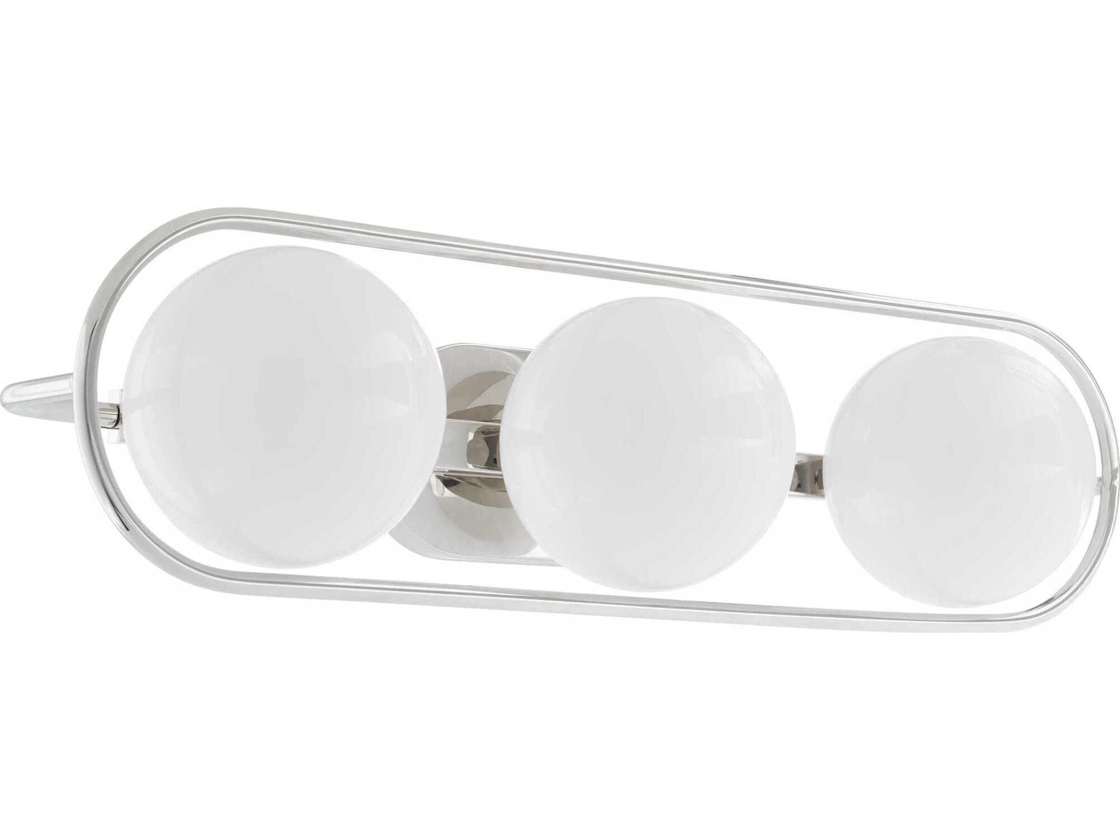 Belmont 3-Light Polished Nickel Vanity Light