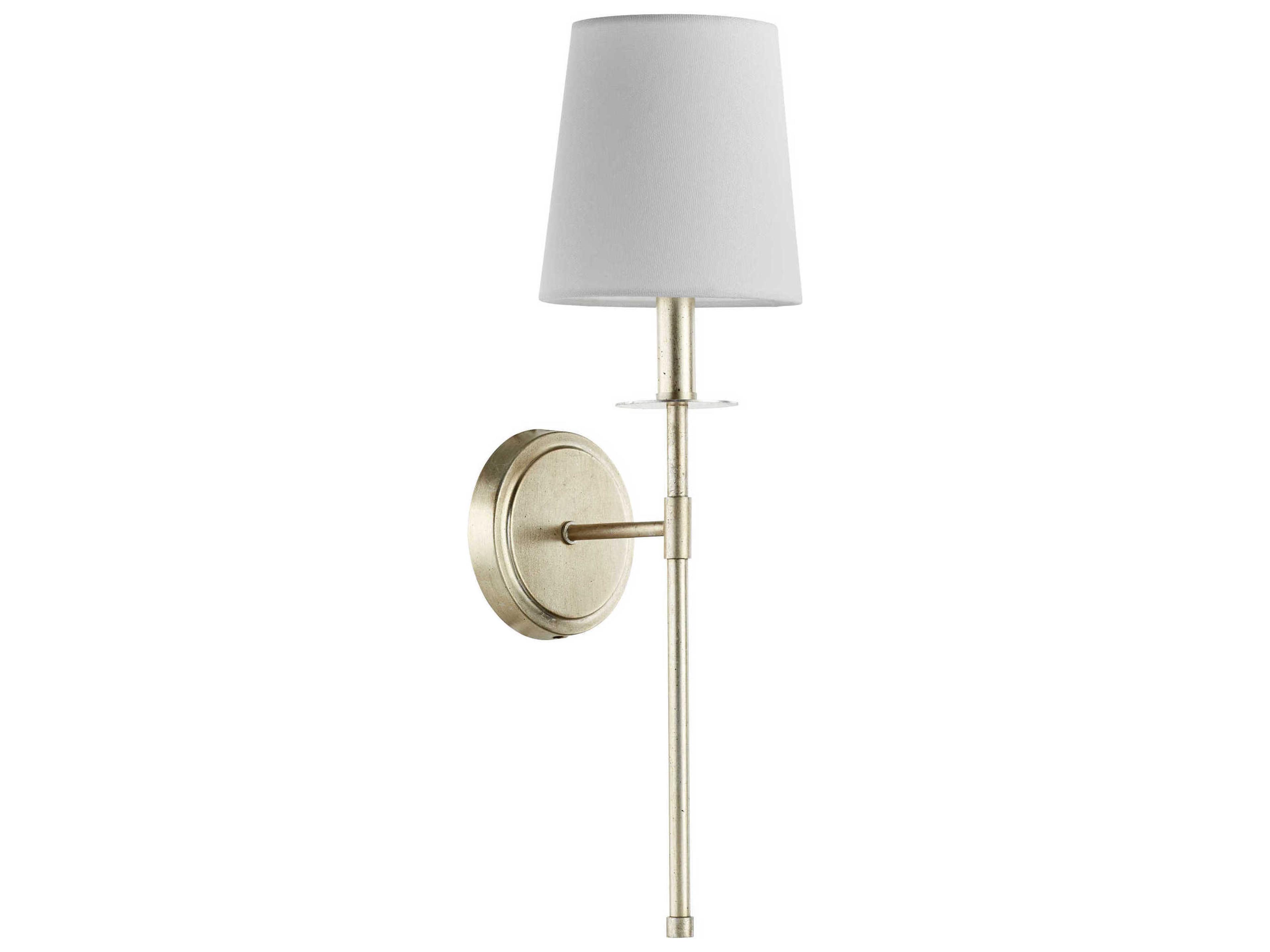 1-Light Aged Silver Leaf Wall Sconce