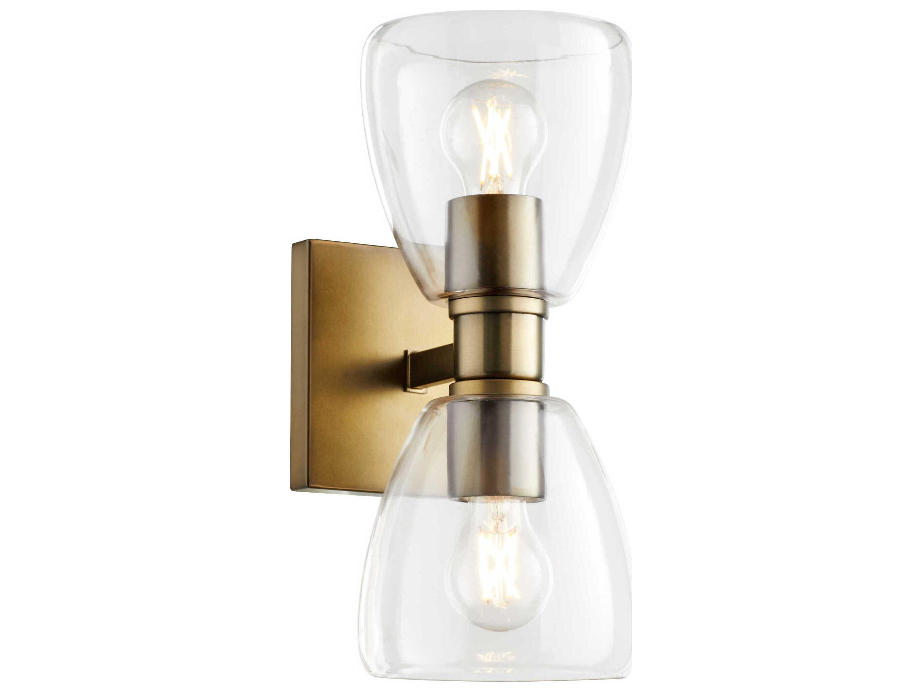 Relo 2-Light Dark Brass Vanity Light
