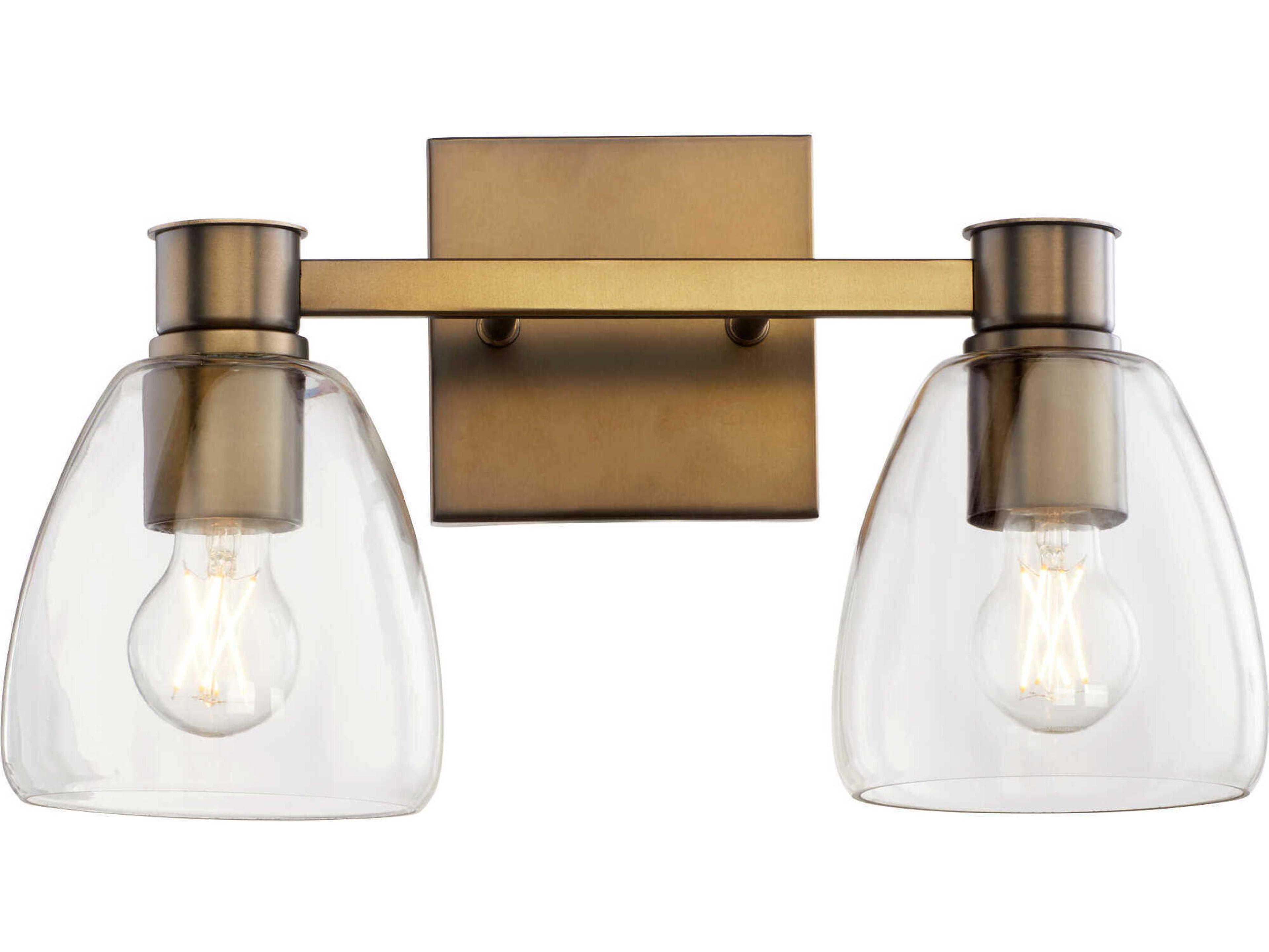 Relo 2-Light Dark Brass Vanity Light