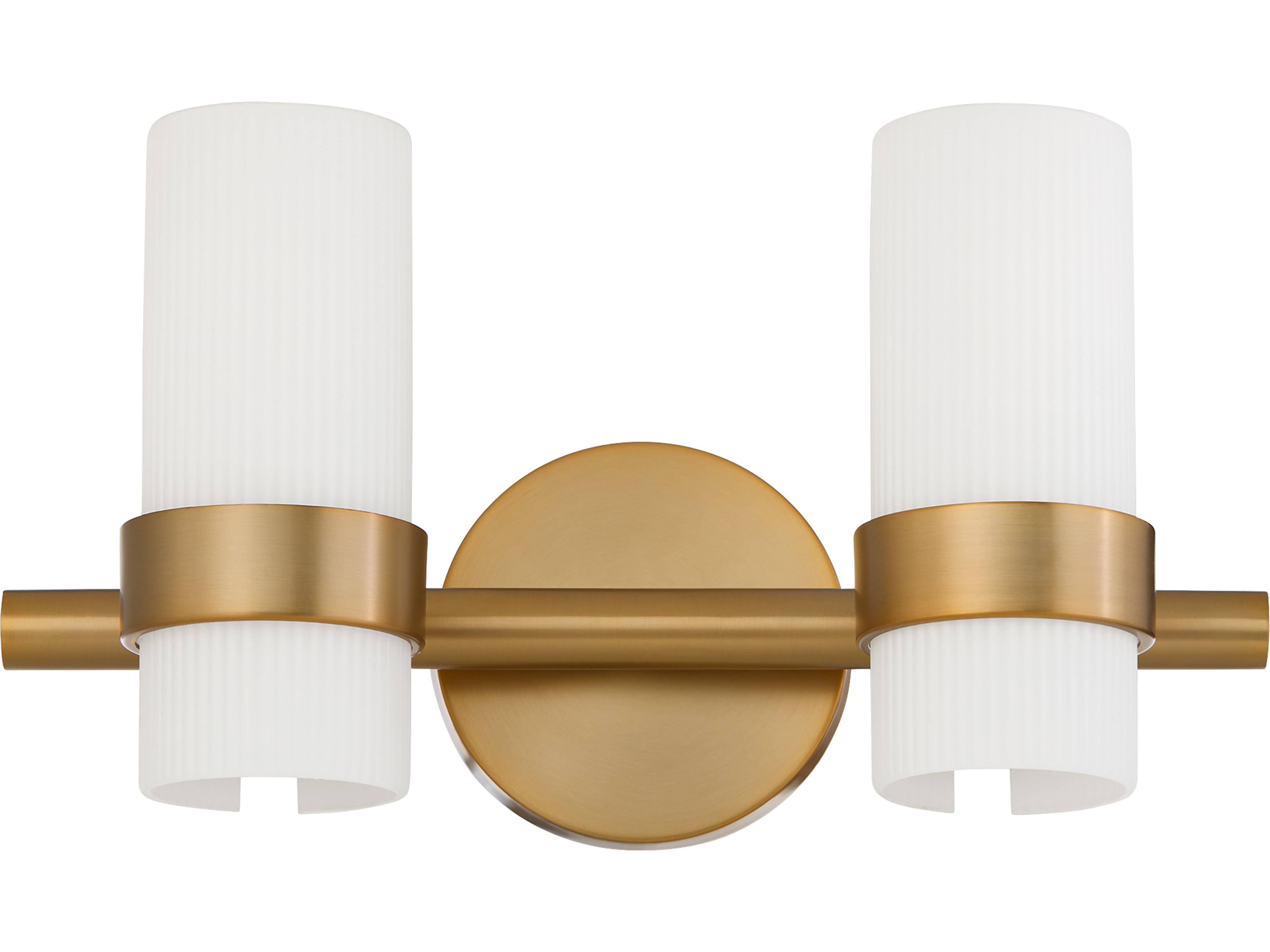 Sojourn 2-Light Brushed Brass Vanity Light