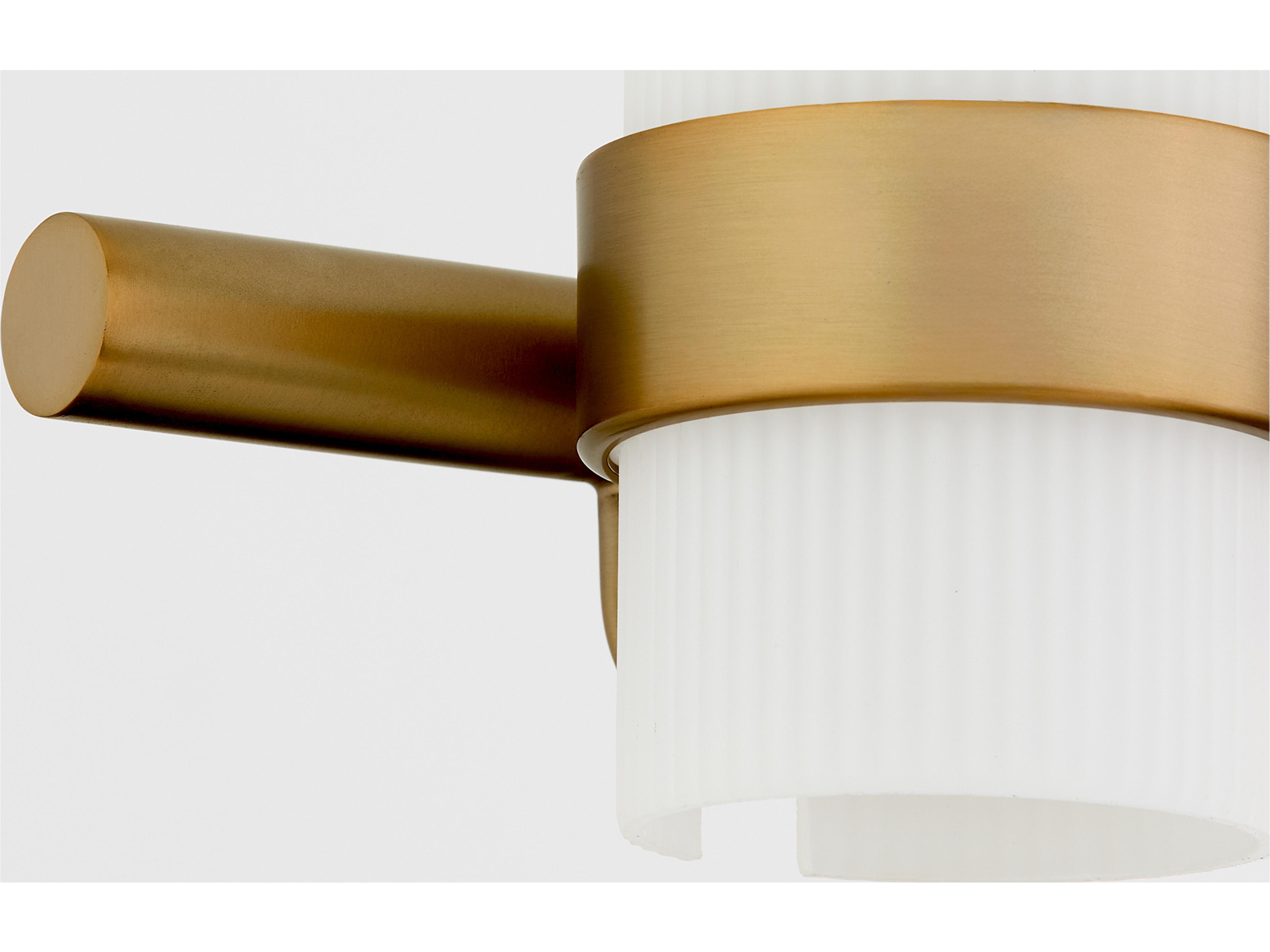 Quorum Sojourn 3-Light Brushed Brass Vanity Light