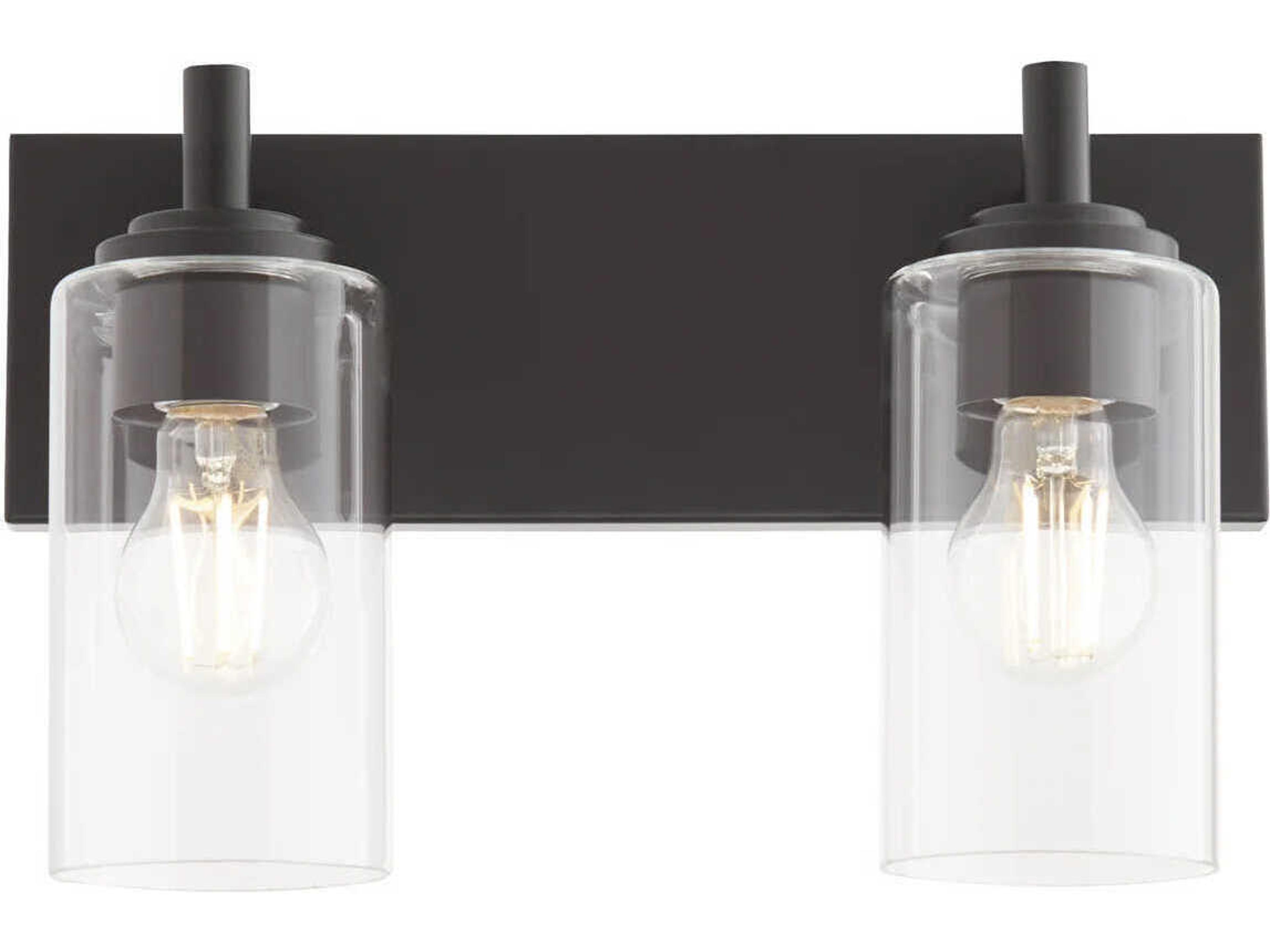 Fallstaff 2-Light Matte Black Vanity Light