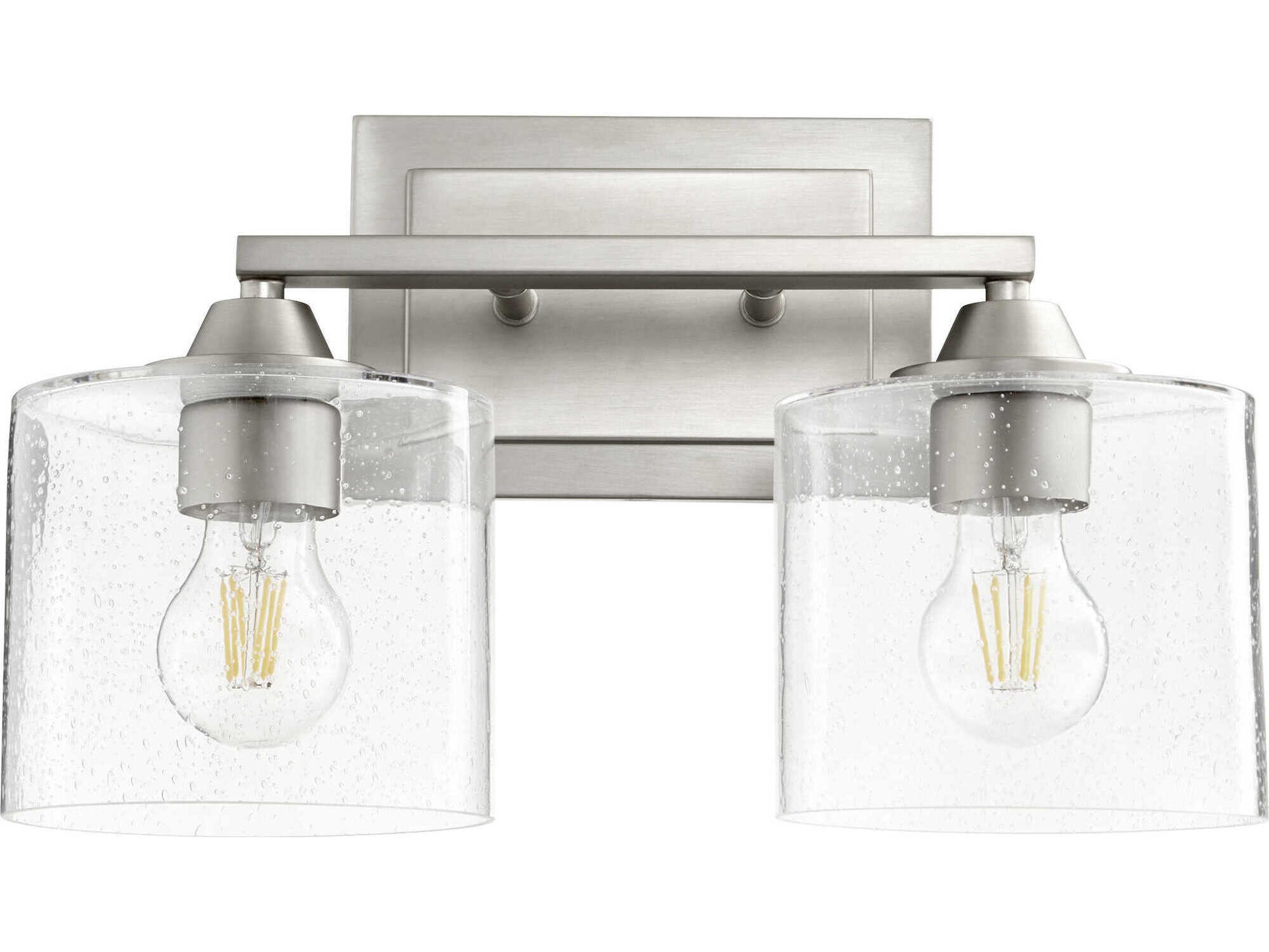 Dakota 2-Light Satin Nickel Vanity Light