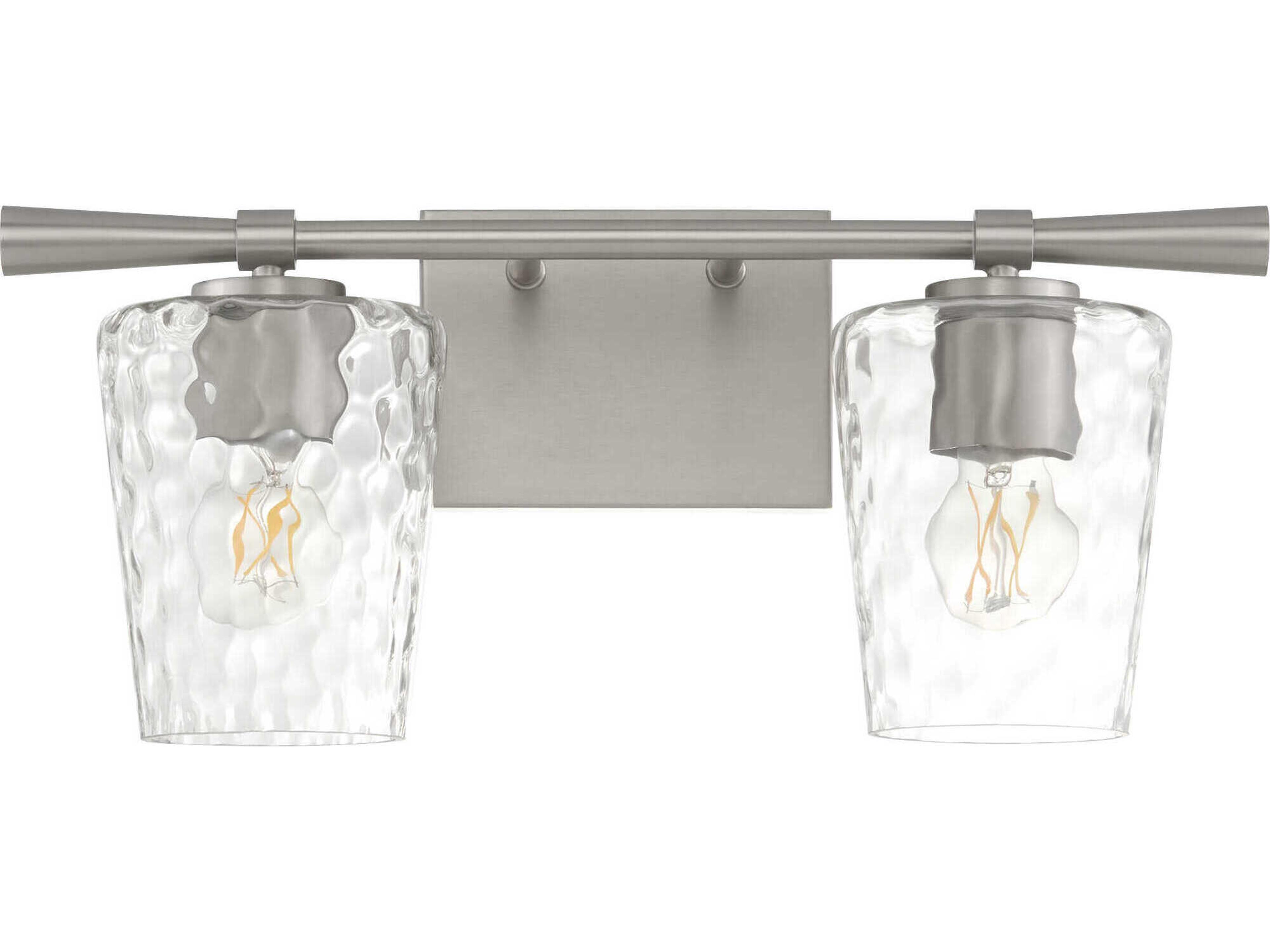 Goodwin 2-Light Satin Nickel Vanity Light