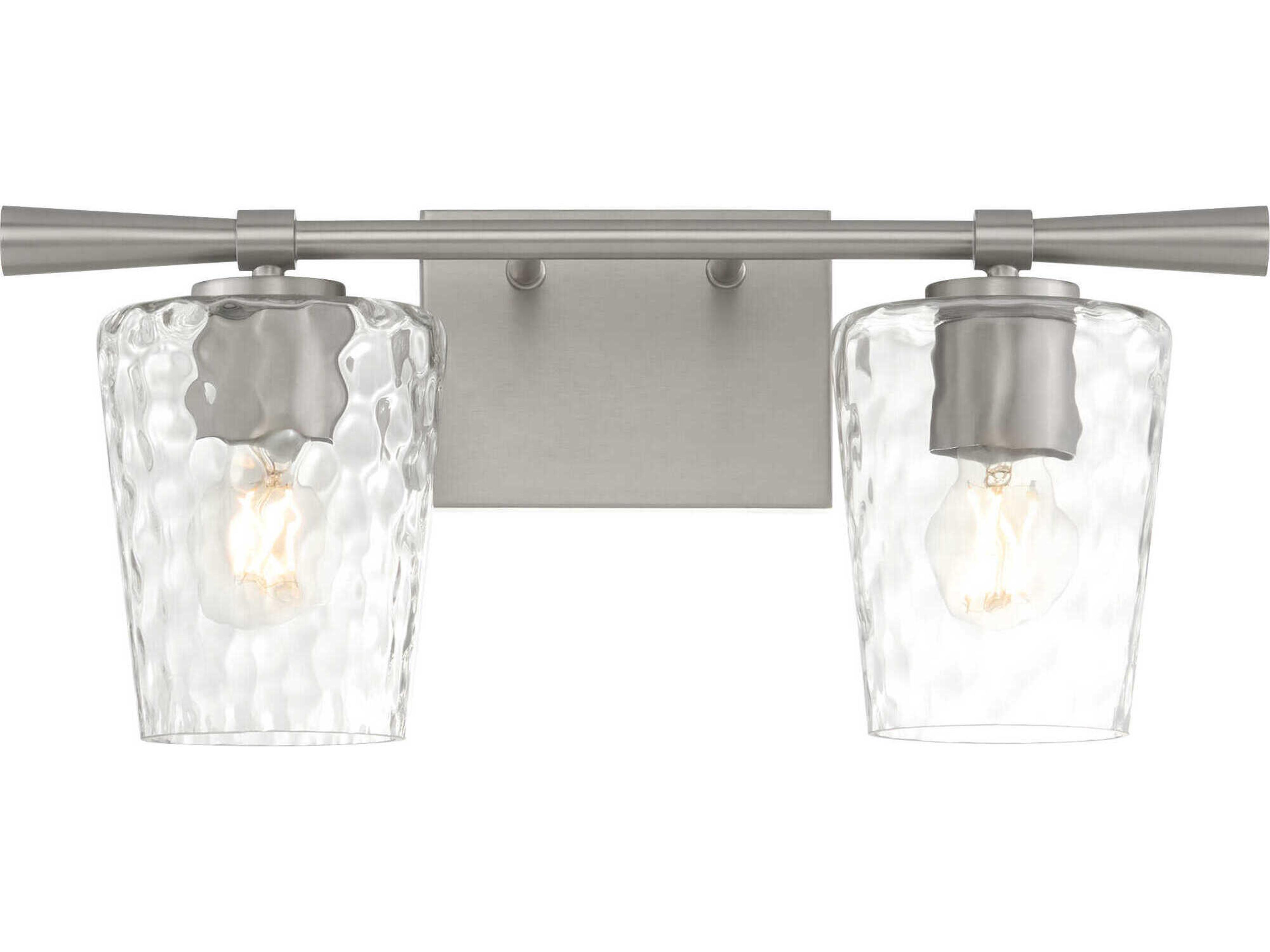 Quorum Goodwin 2-Light Satin Nickel Vanity Light