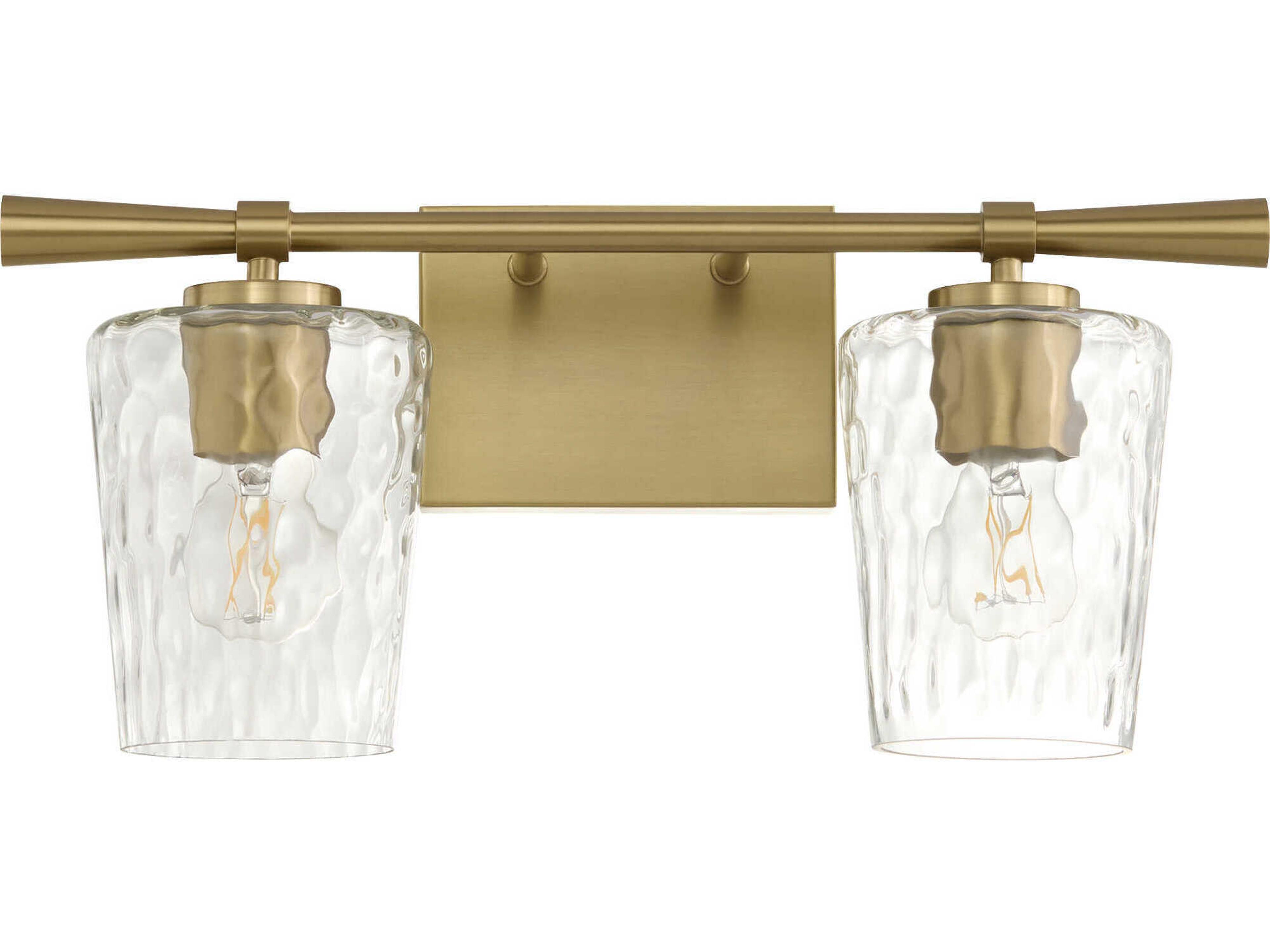 Goodwin 2-Light Aged Brass Vanity Light