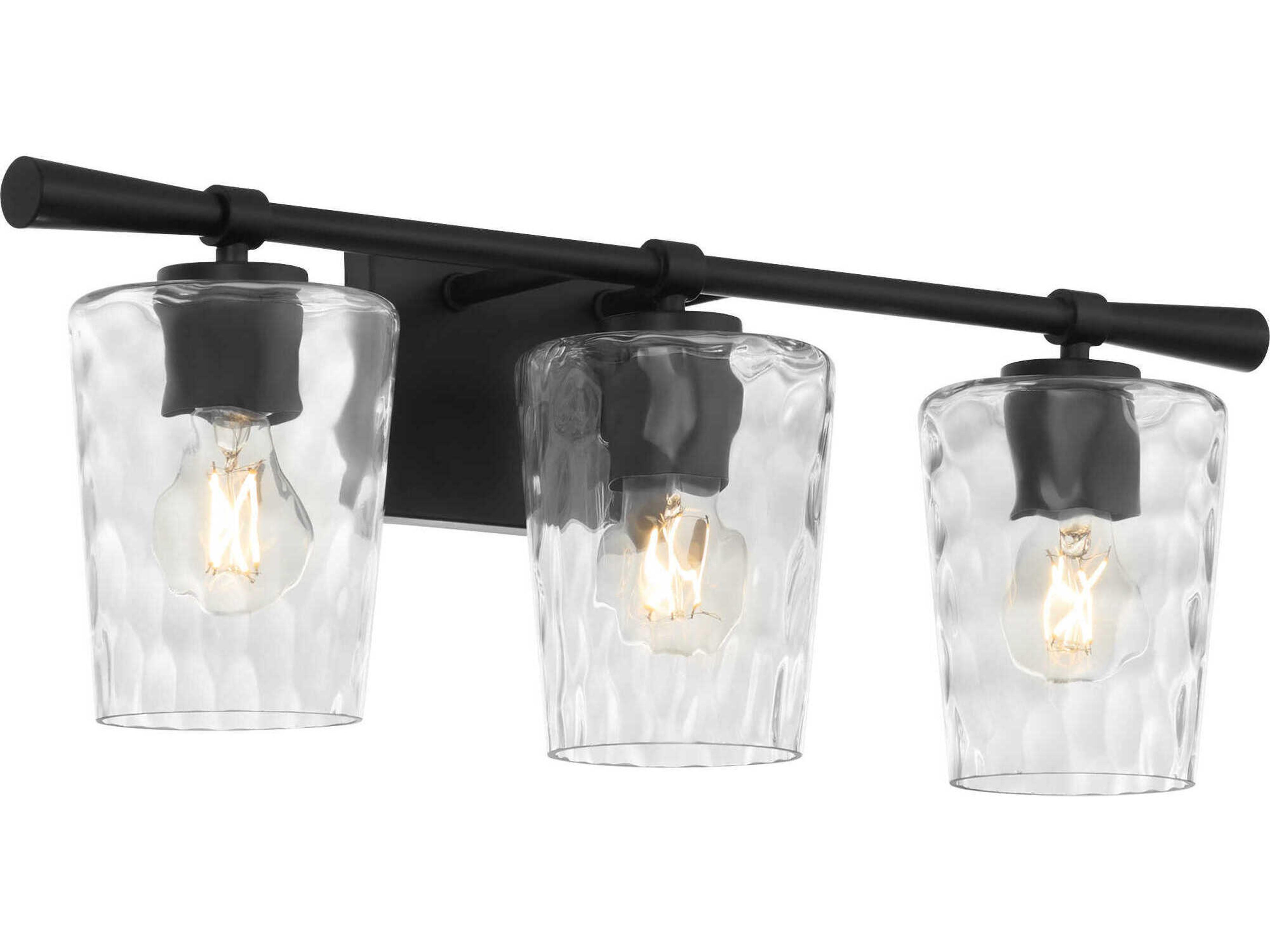 Quorum Goodwin 3-Light Matte Black Vanity Light