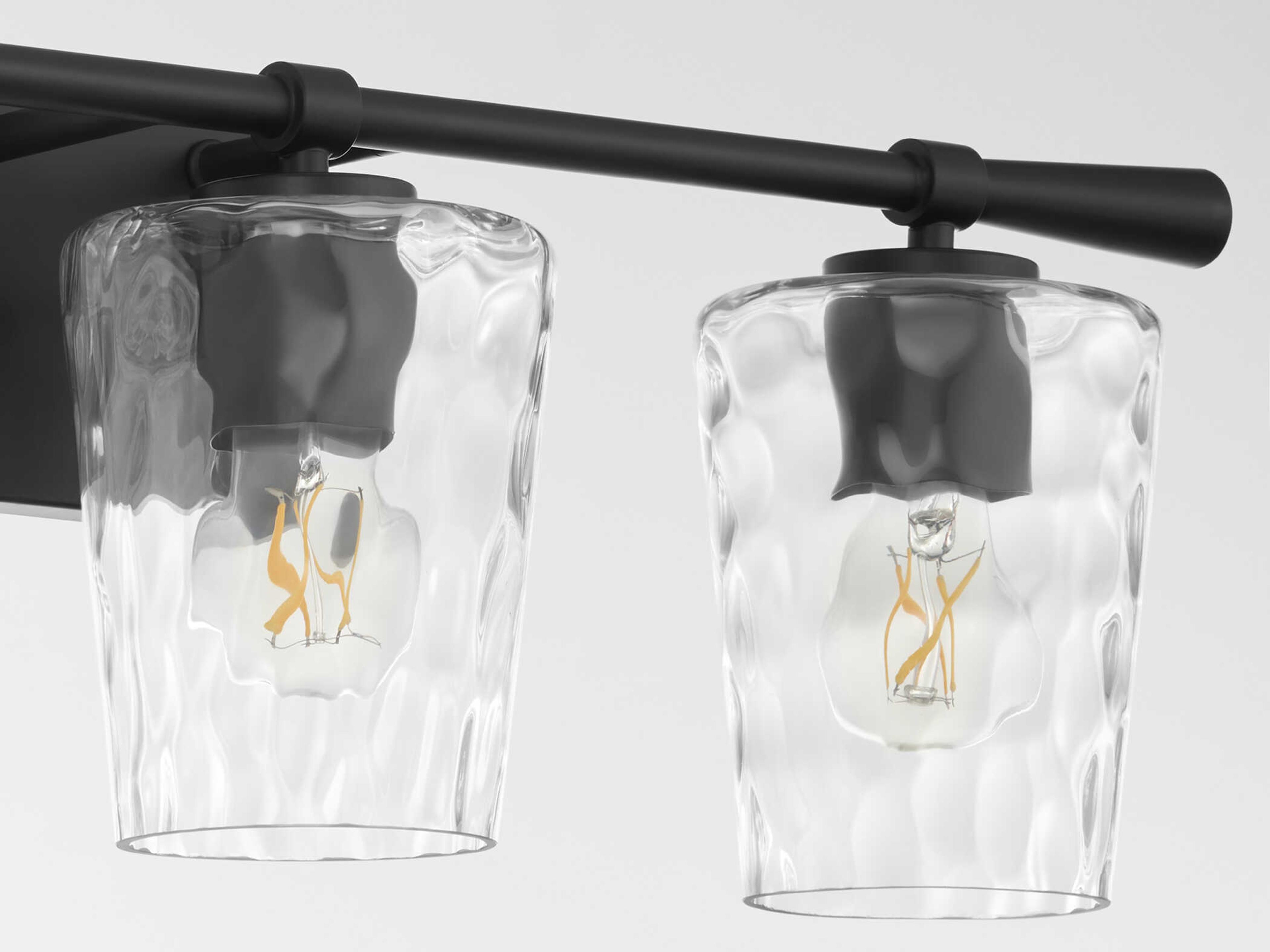 Quorum Goodwin 3-Light Matte Black Vanity Light