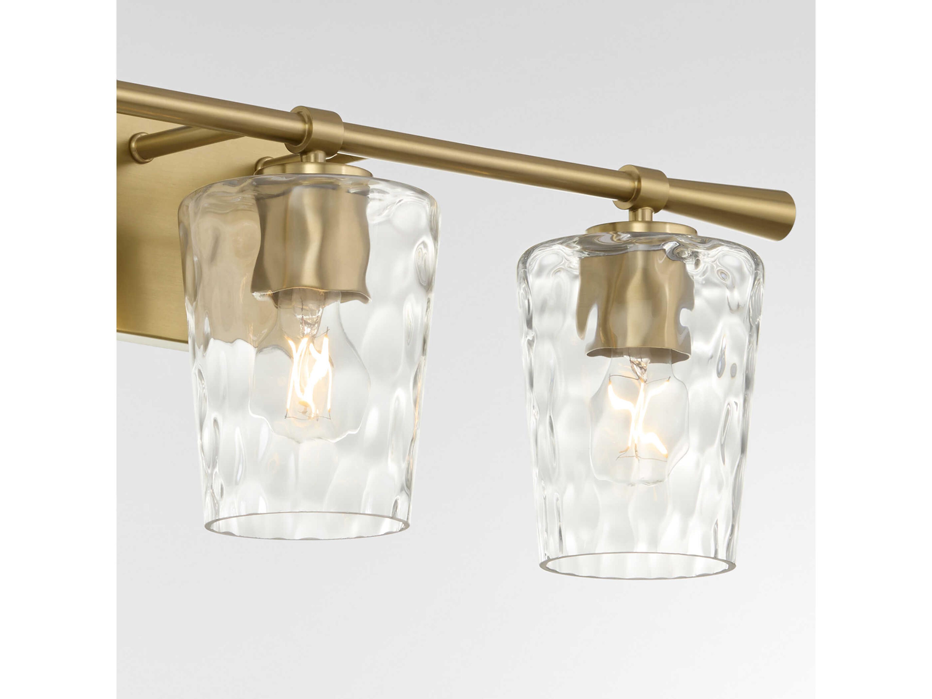 Quorum Goodwin 3-Light Aged Brass Vanity Light