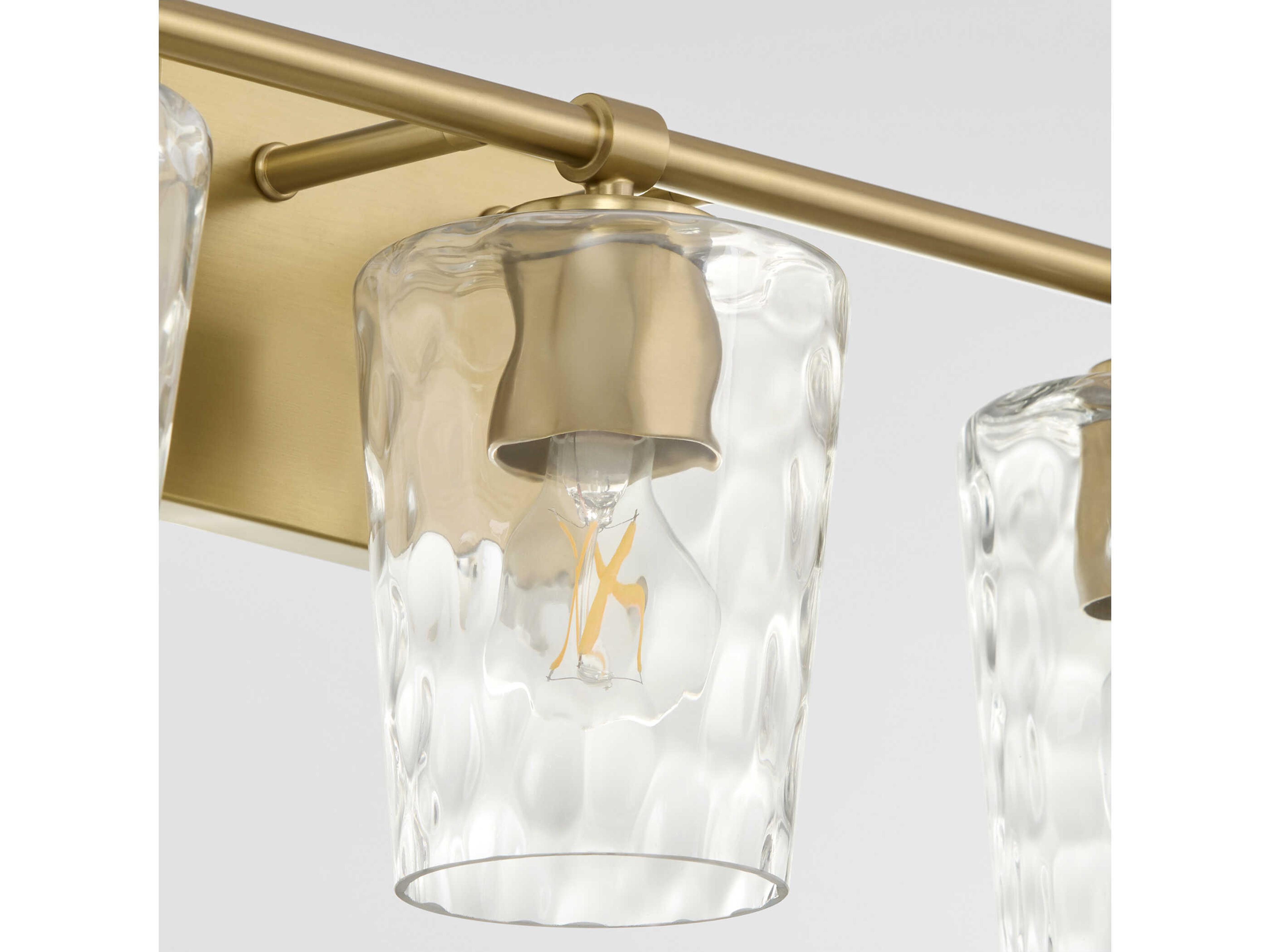 Quorum Goodwin 3-Light Aged Brass Vanity Light