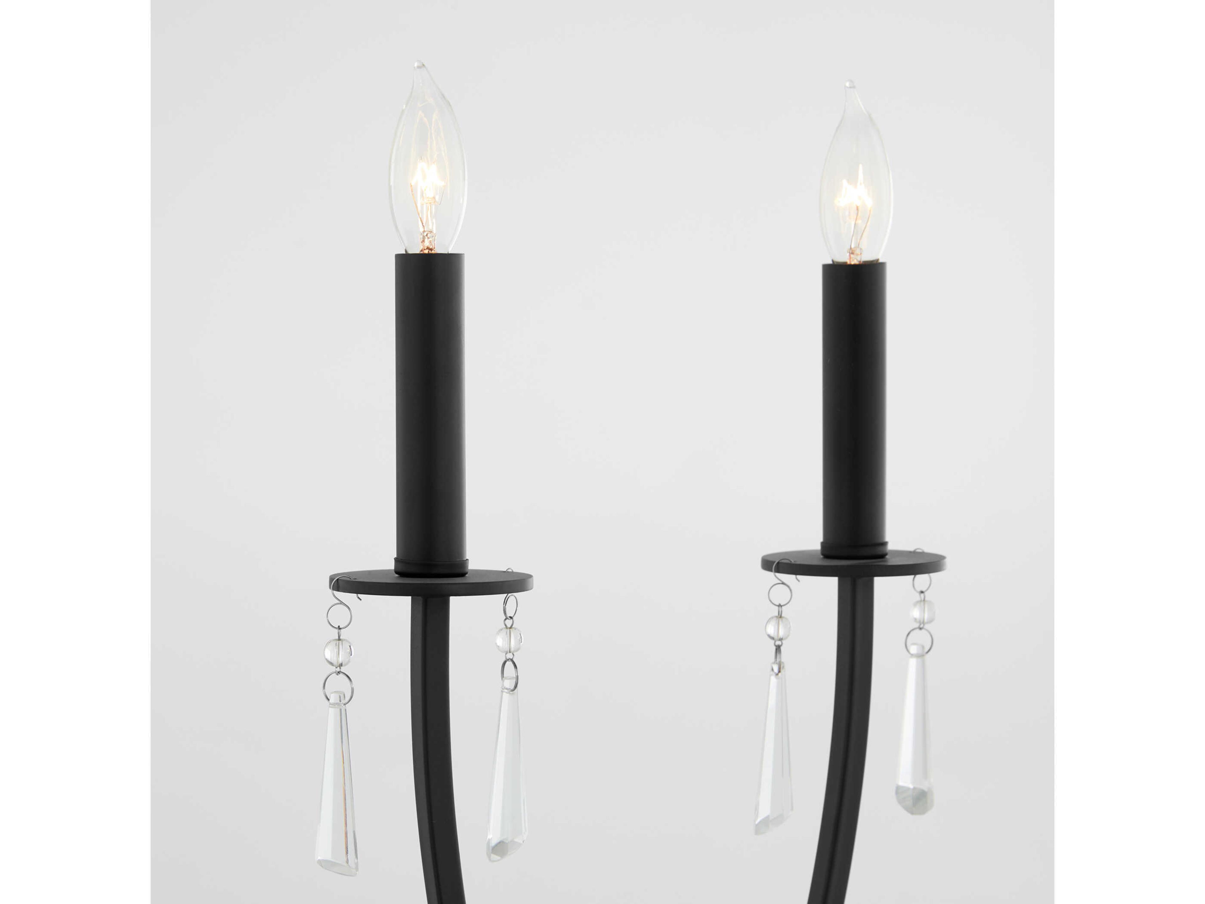 Quorum Majesty 2-Light Matte Black Vanity Light