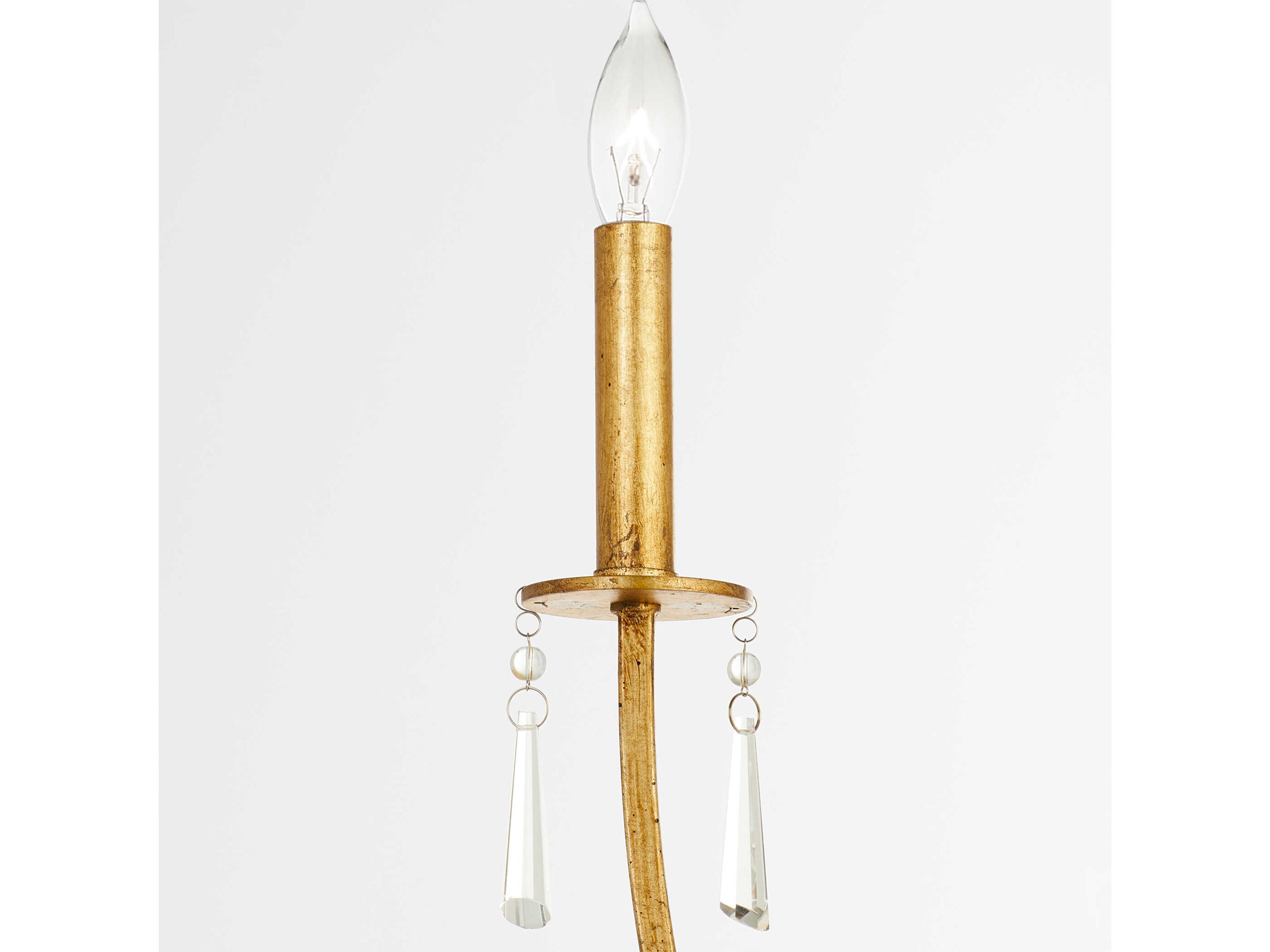 Quorum Majesty 2-Light Gold Leaf Vanity Light