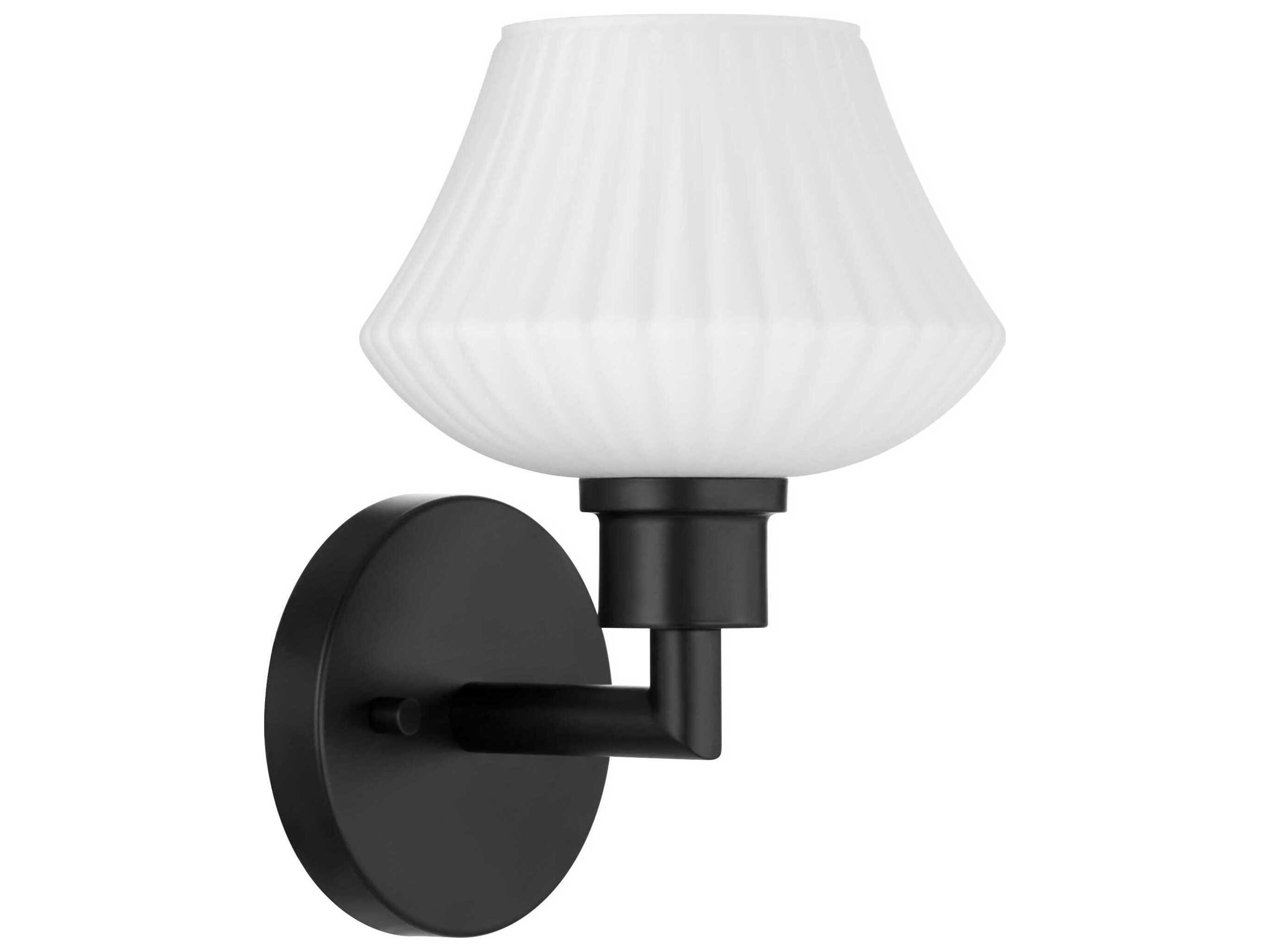 Cassini 1-Light Matte Black Wall Sconce