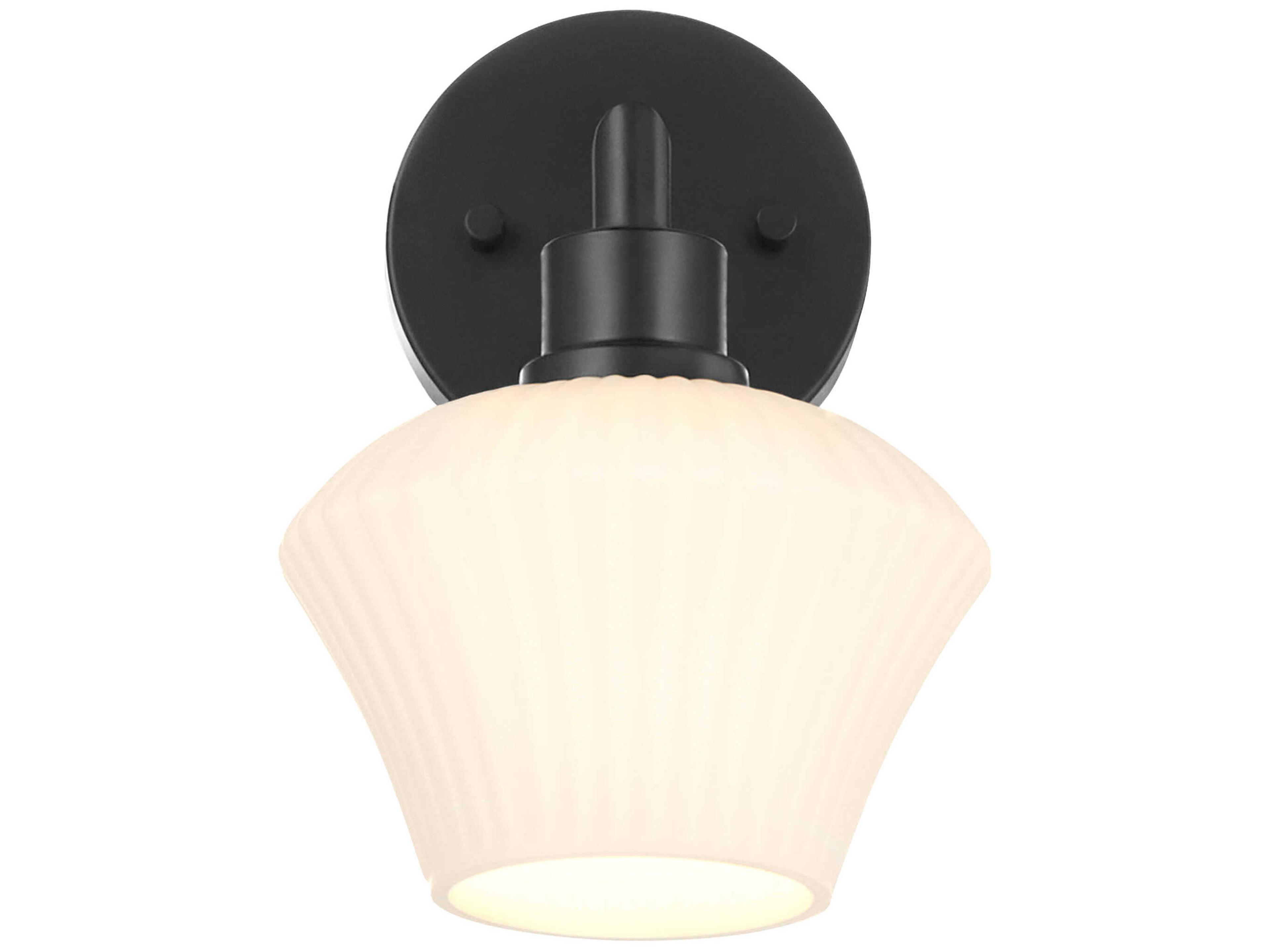 Quorum Cassini 1-Light Matte Black Wall Sconce