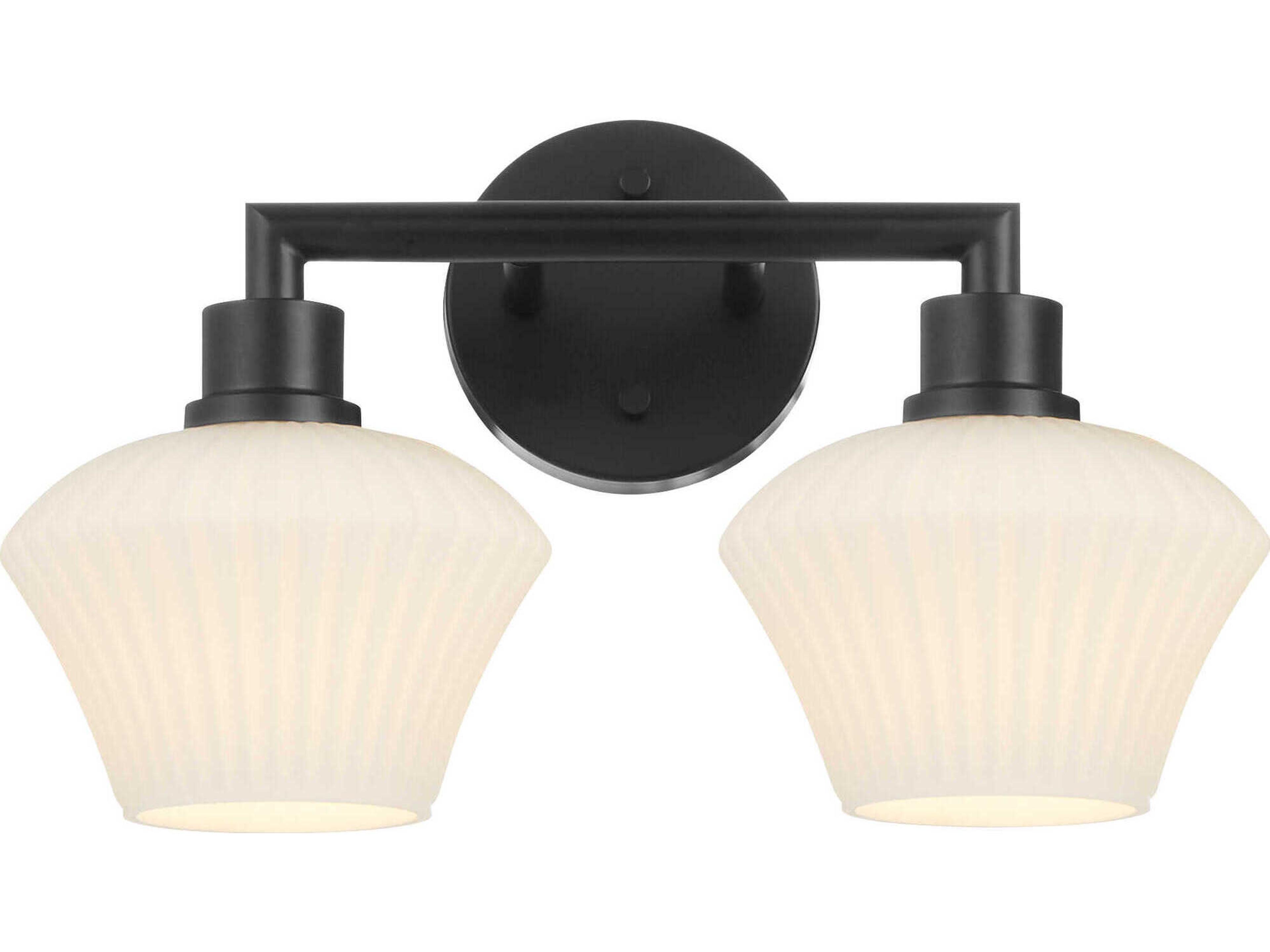 Quorum Cassini 2-Light Matte Black Vanity Light