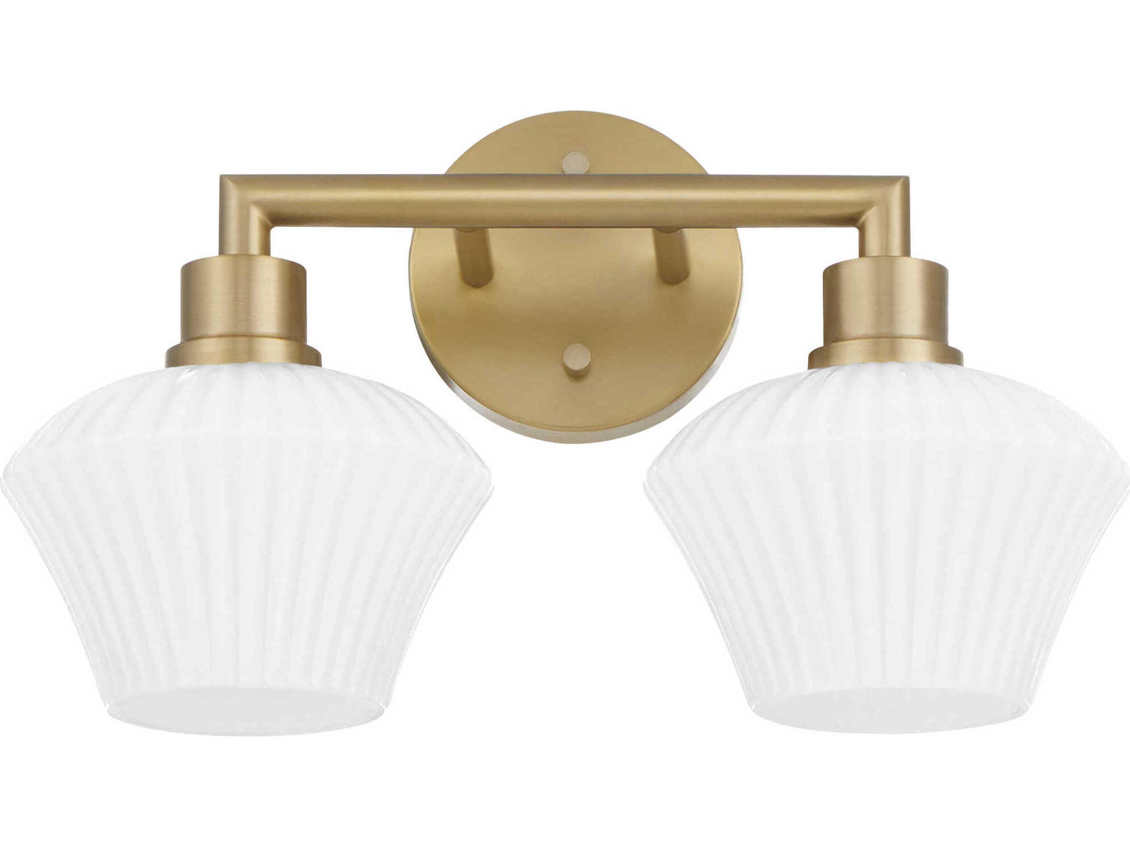 Cassini 2-Light Aged Brass Vanity Light