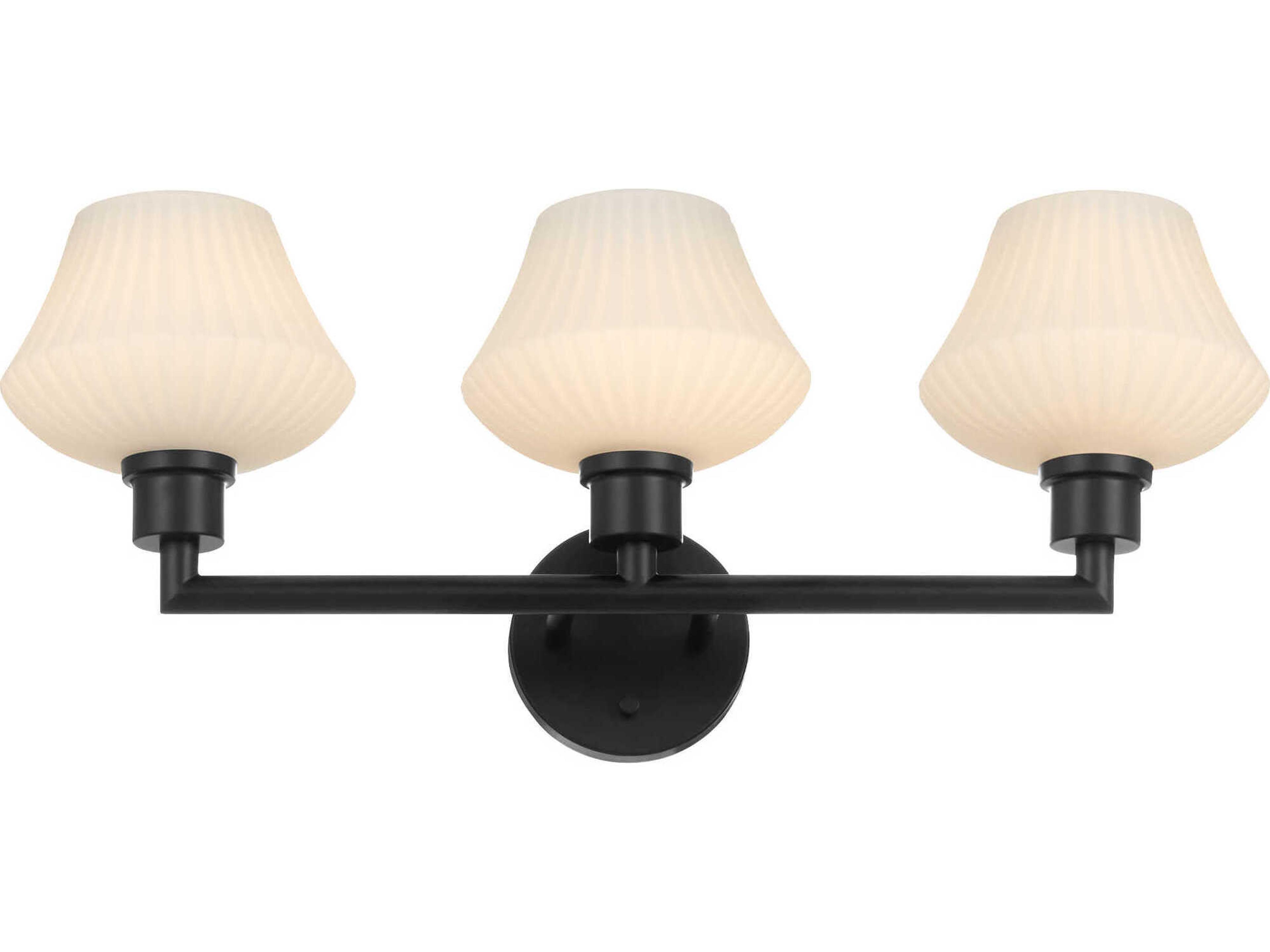 Quorum Cassini 3-Light Matte Black Vanity Light