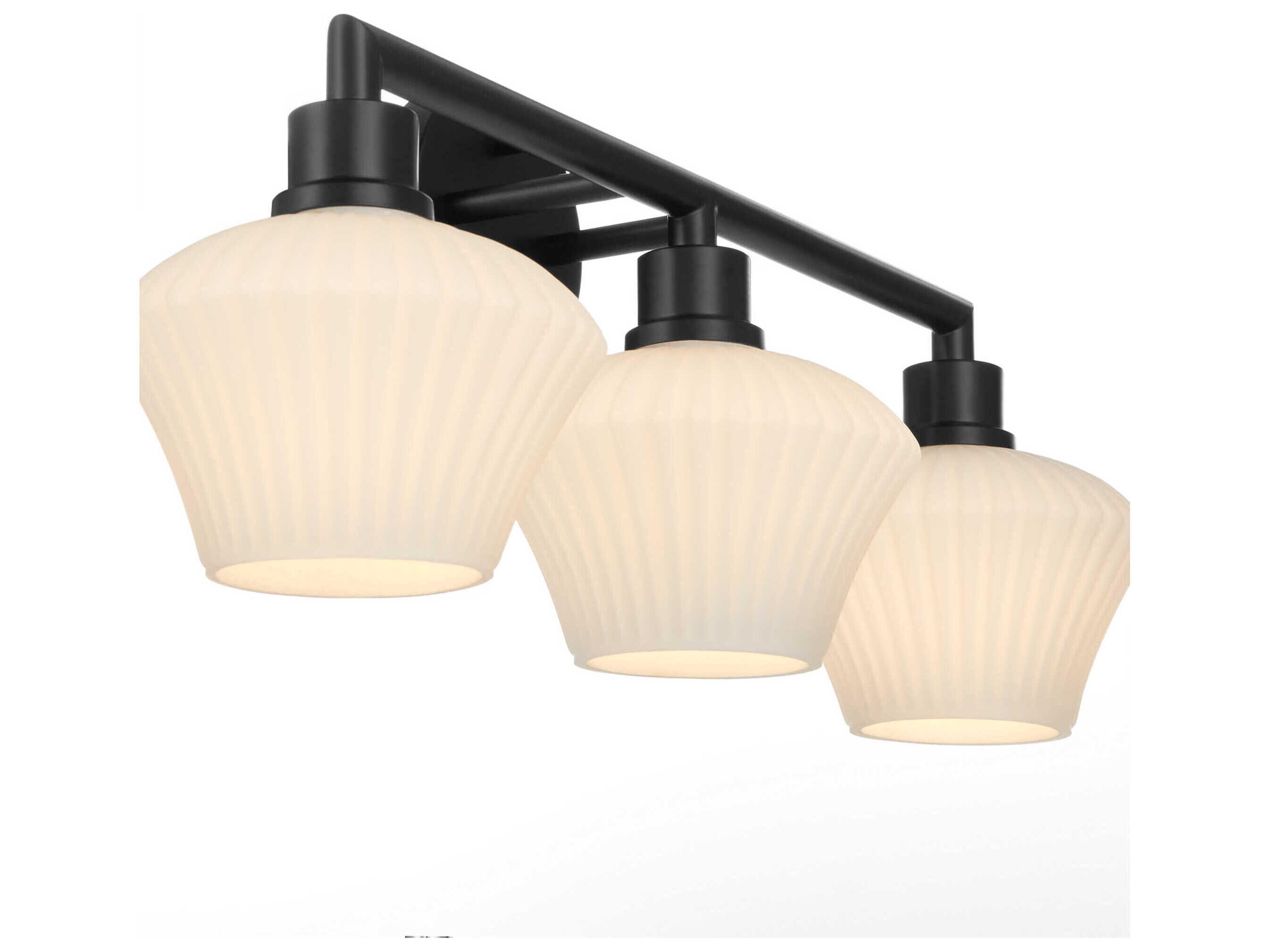 Quorum Cassini 3-Light Matte Black Vanity Light