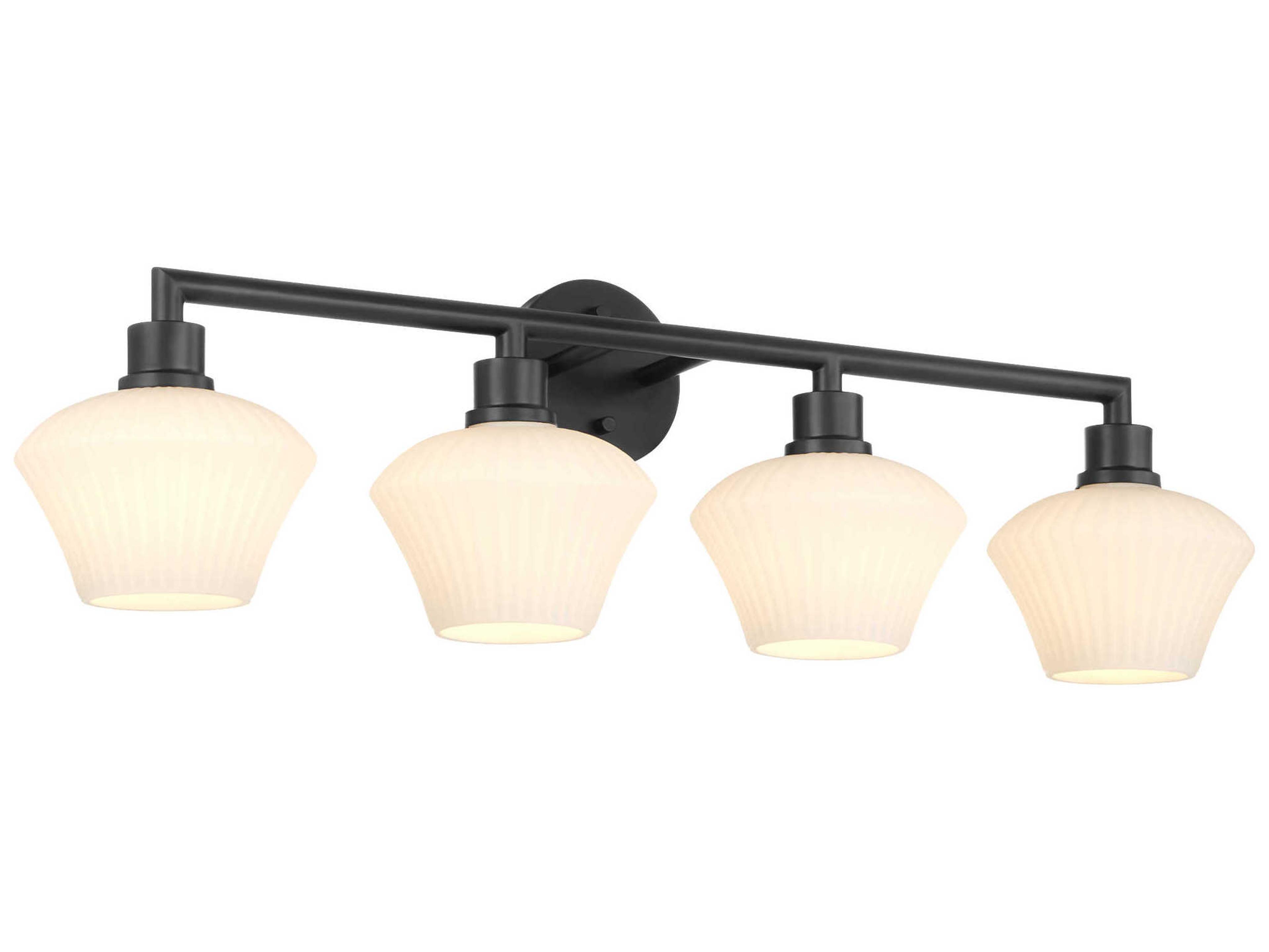 Quorum Cassini 4-Light Matte Black Vanity Light