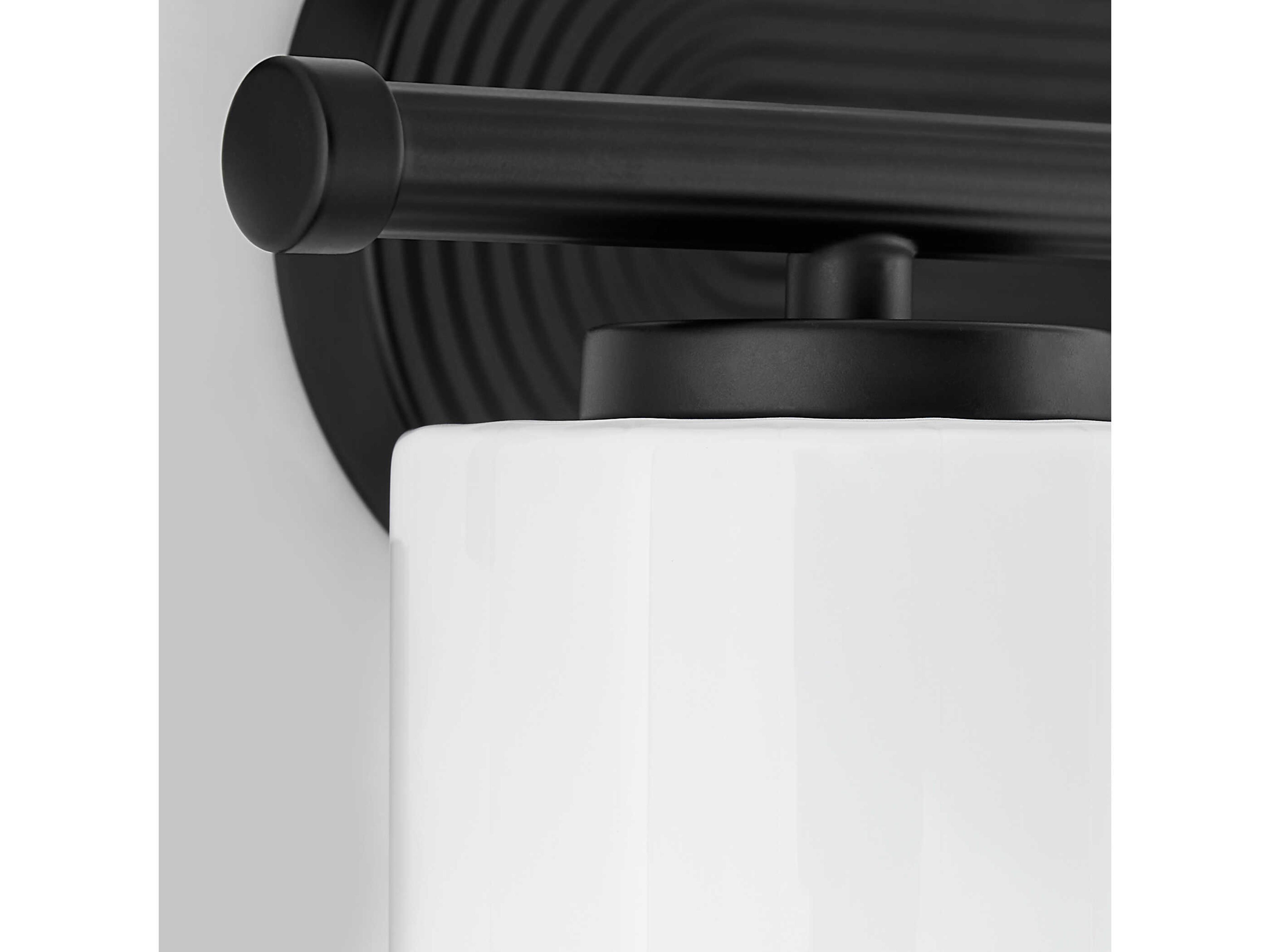 Quorum Belinder 2-Light Matte Black Vanity Light