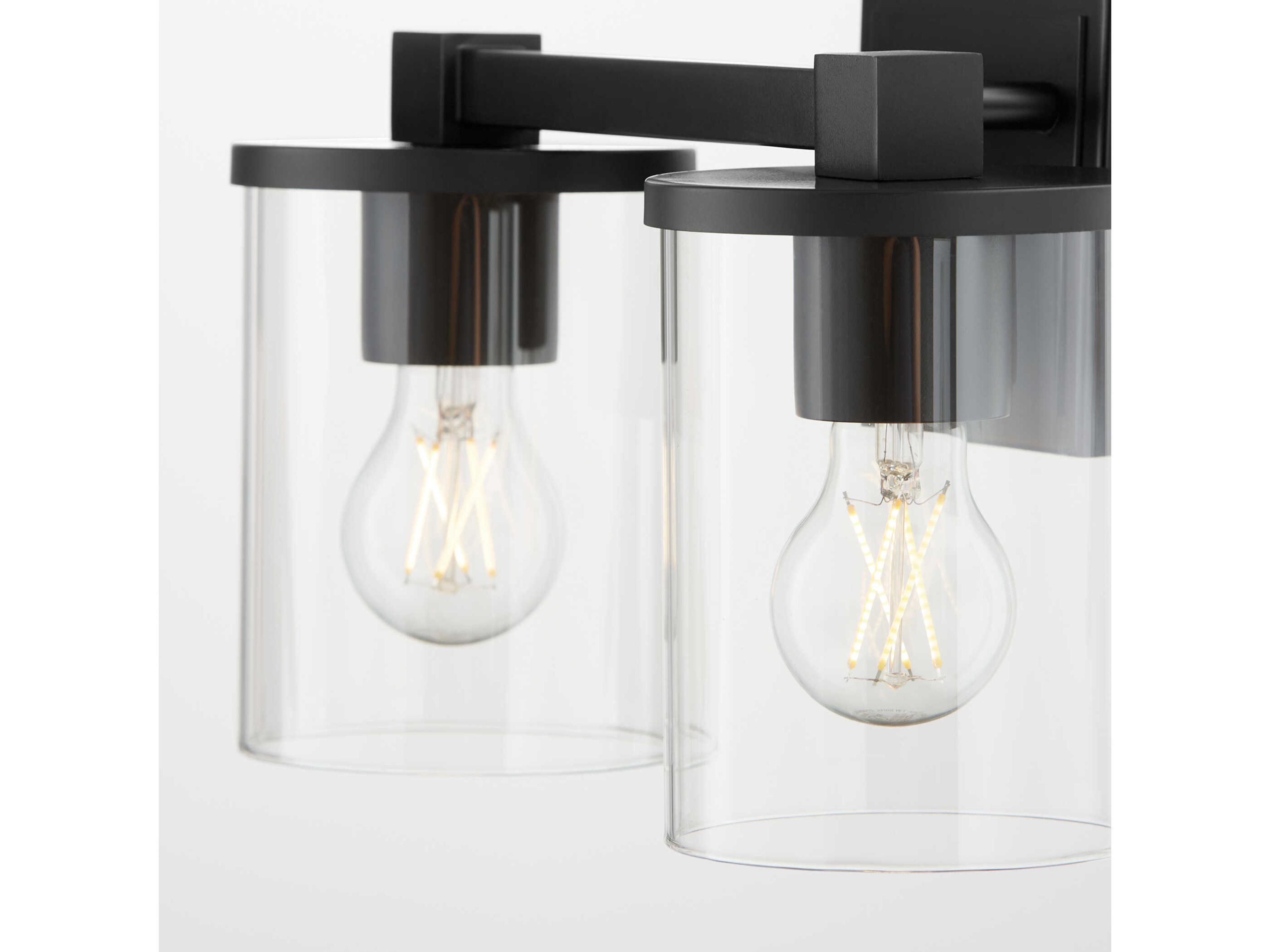 Quorum Bolton 2-Light Matte Black Vanity Light