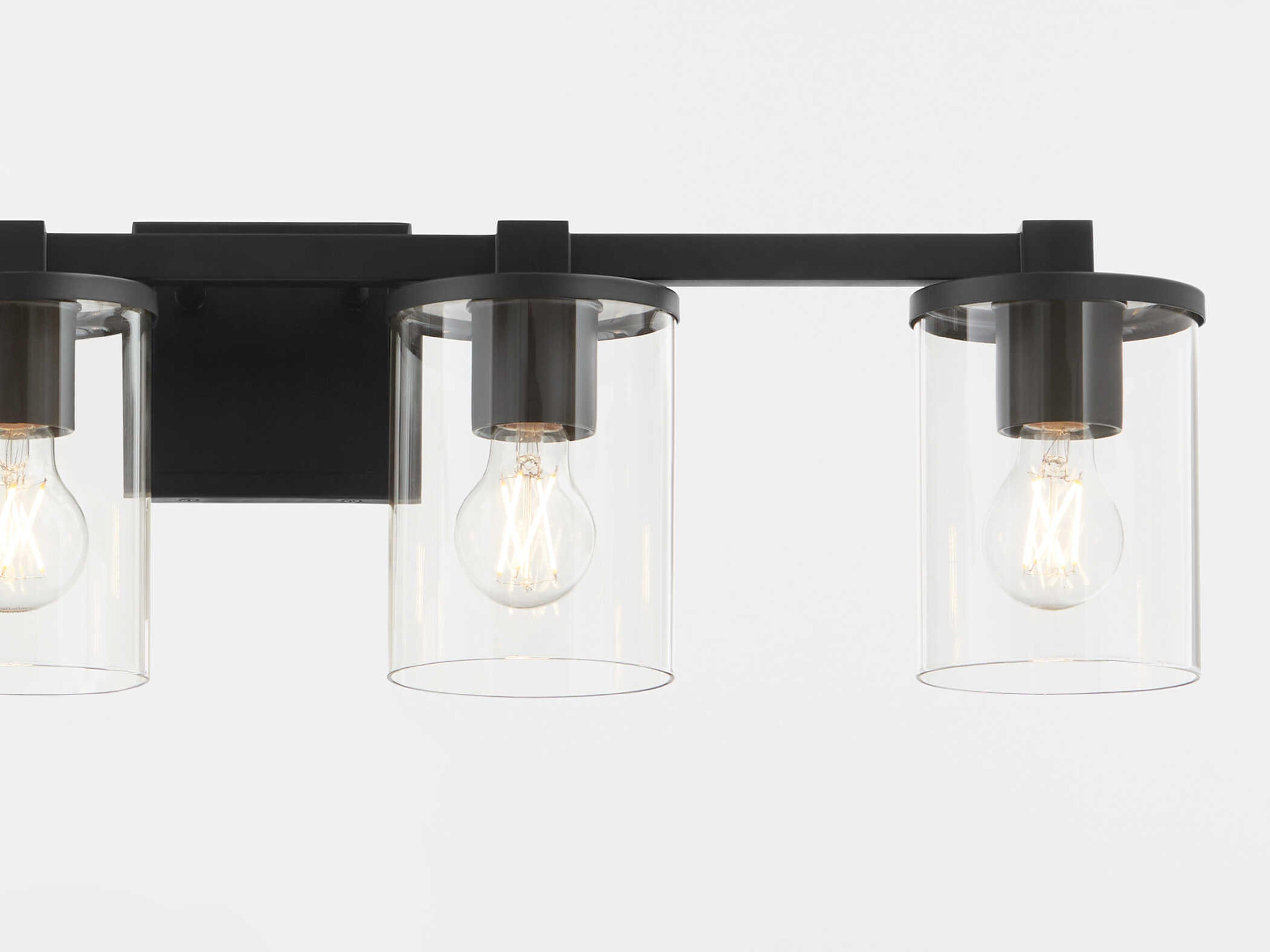 Quorum Bolton 4-Light Matte Black Vanity Light