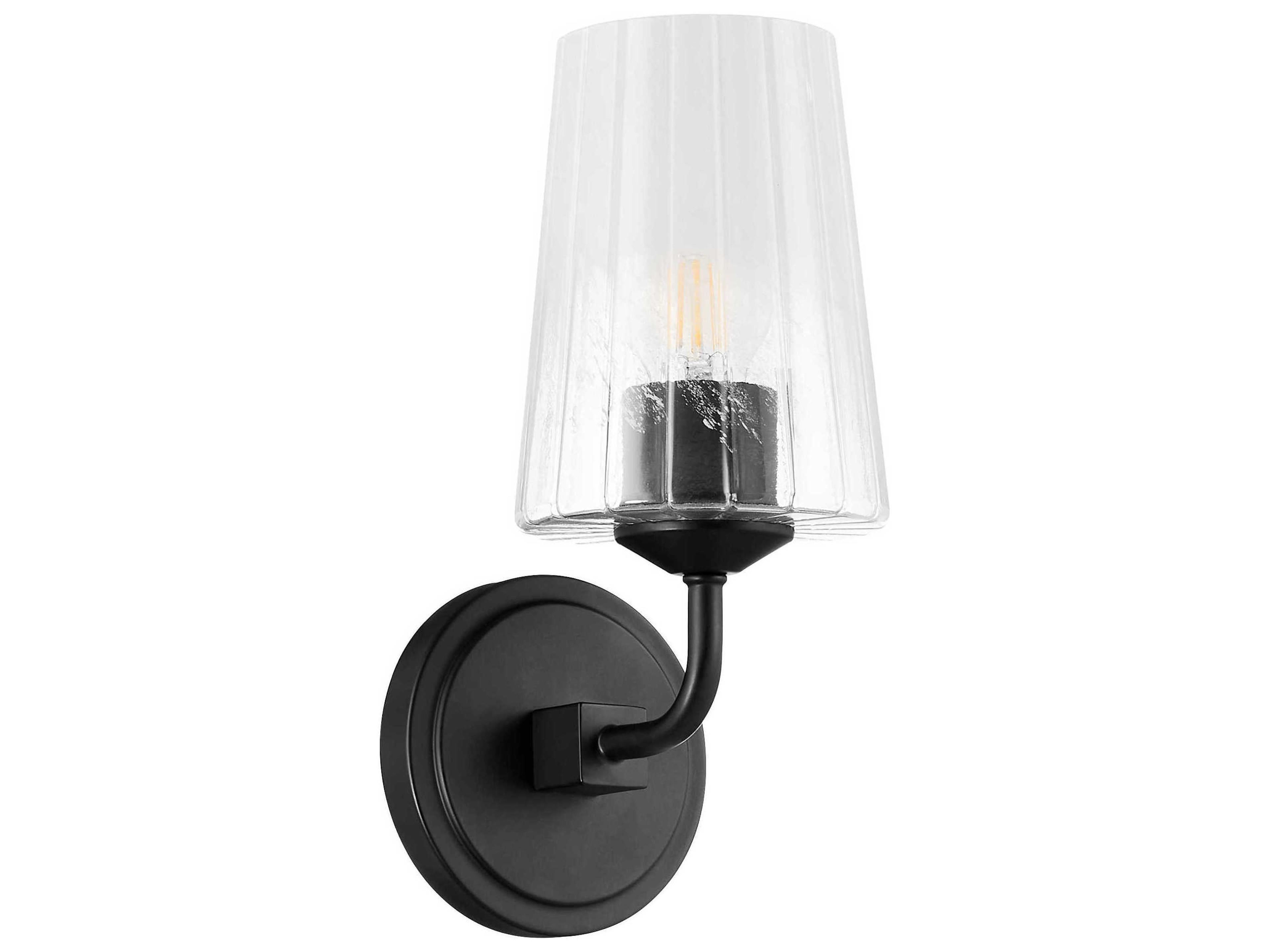 Providence 1-Light Matte Black Wall Sconce