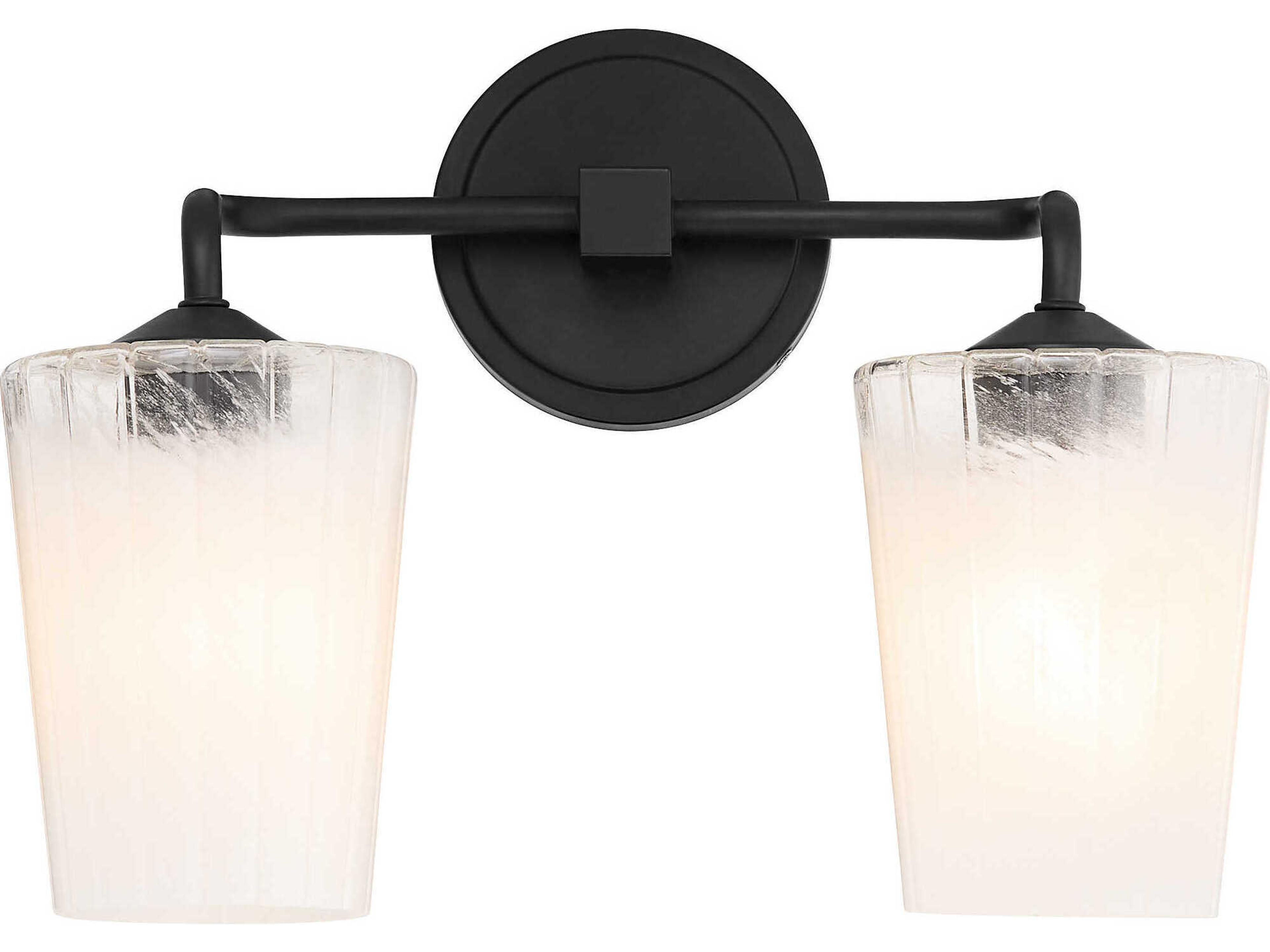 Quorum Providence 2-Light Matte Black Vanity Light