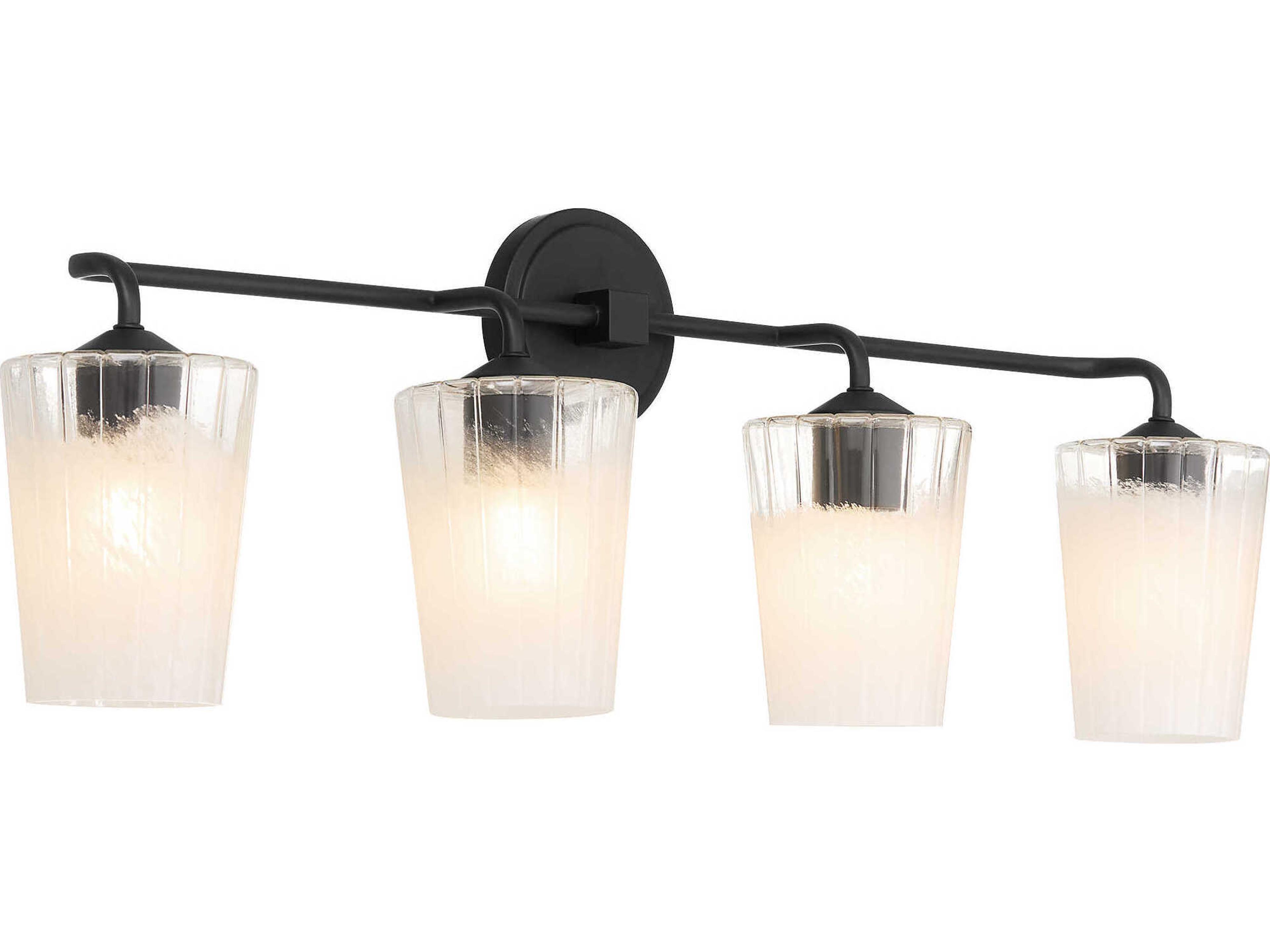 Quorum Providence 4-Light Matte Black Vanity Light