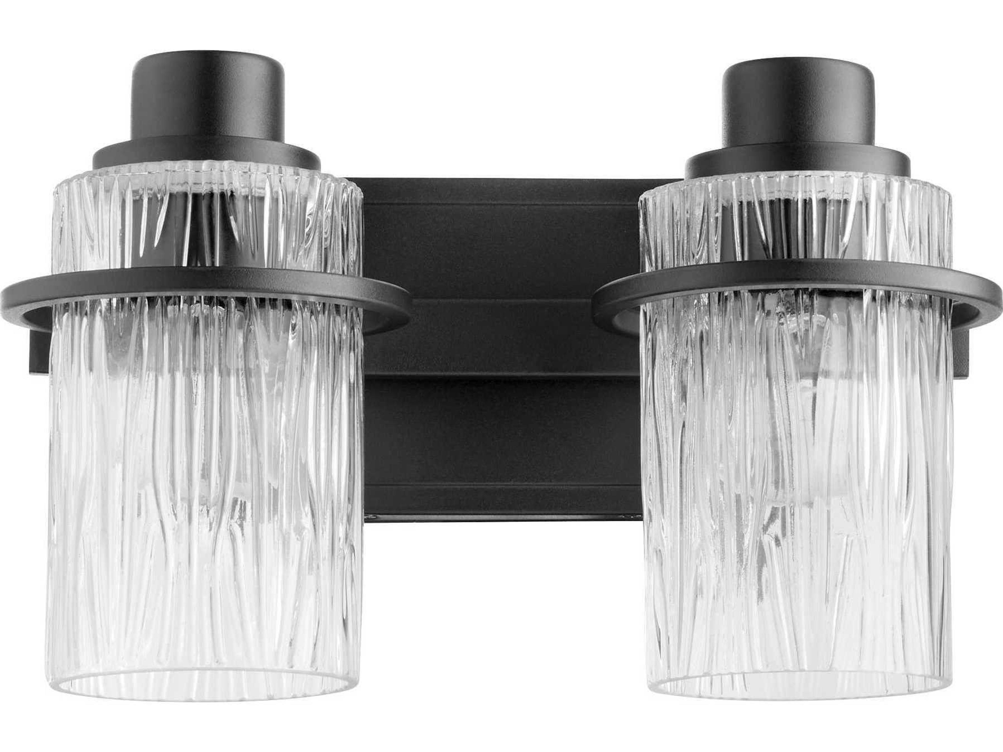 Lazo 2-Light Noir Black Glass Vanity Light