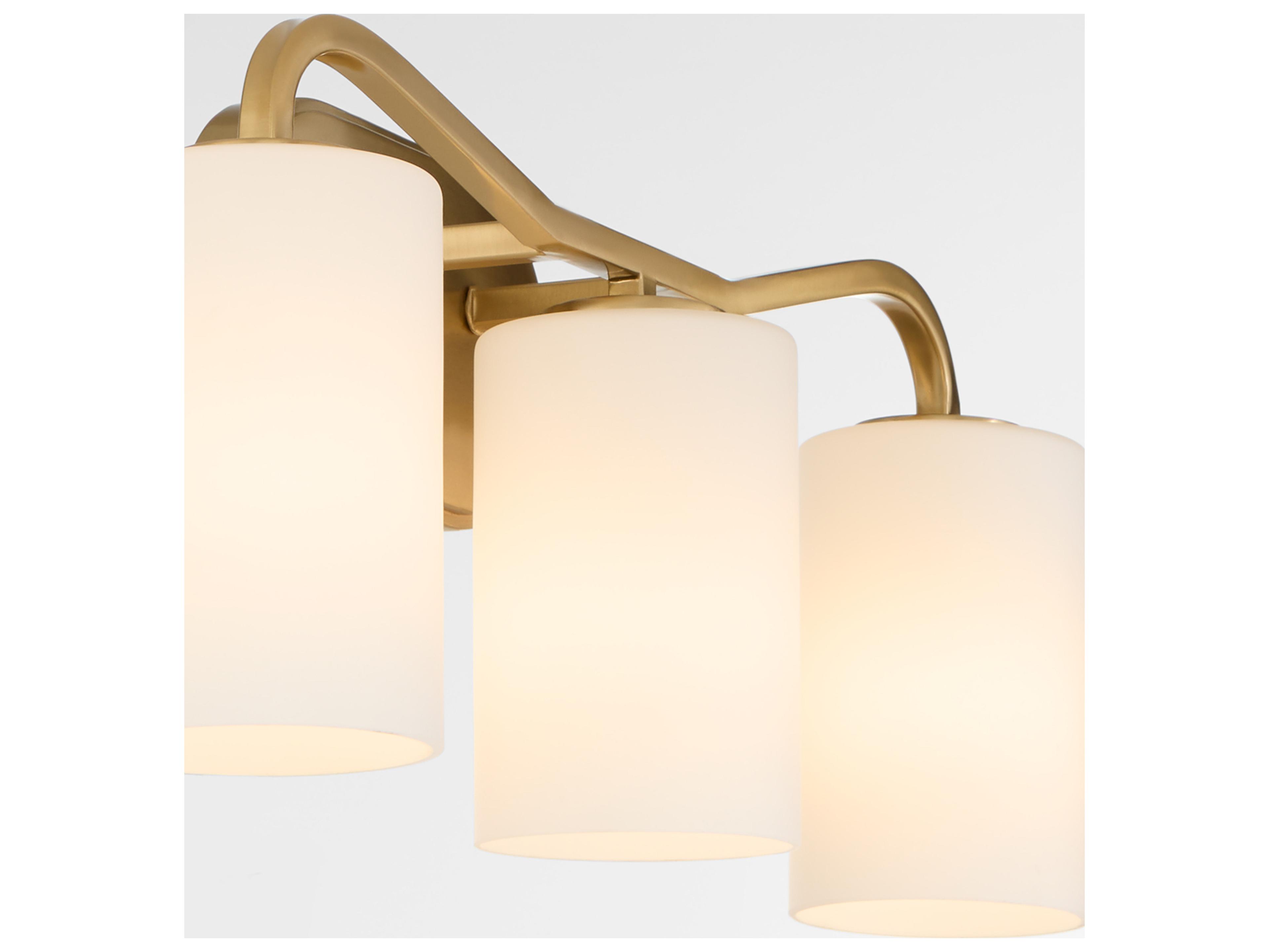 Quorum Rutherford 3-Light Brushed Brass Vanity Light