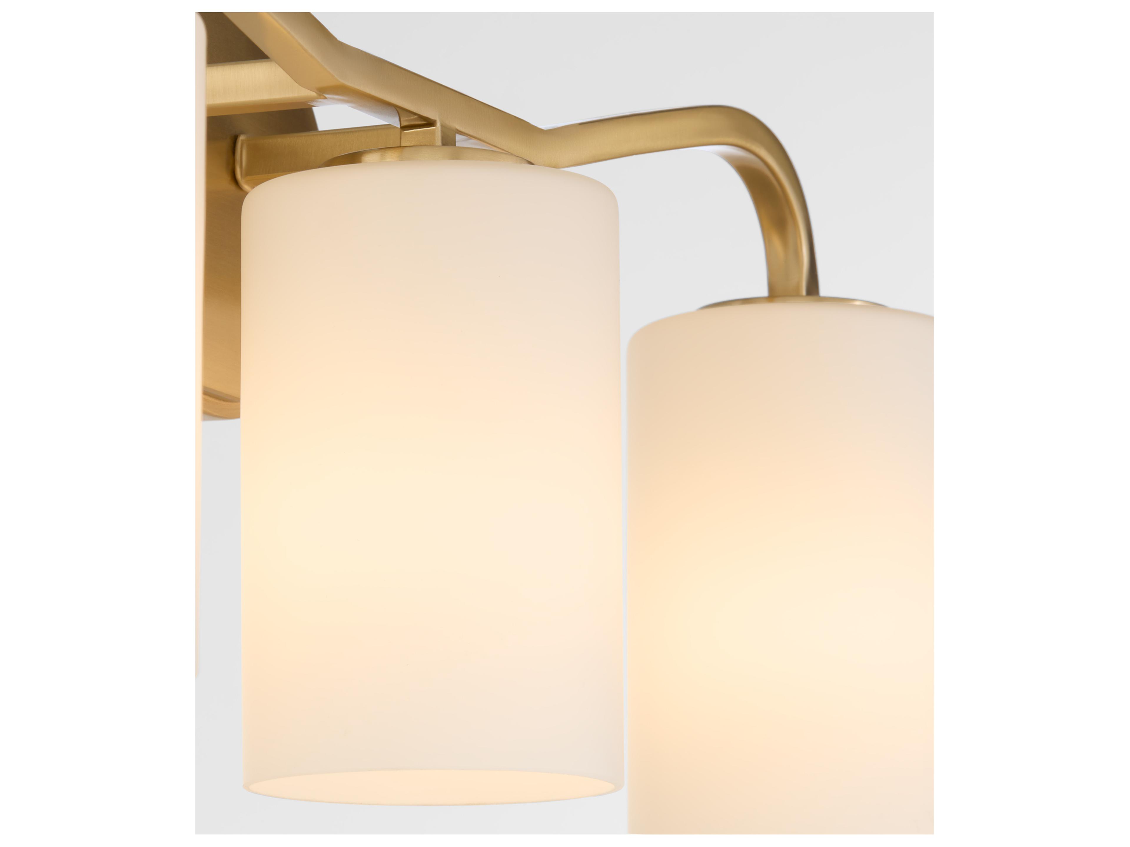 Quorum Rutherford 3-Light Brushed Brass Vanity Light