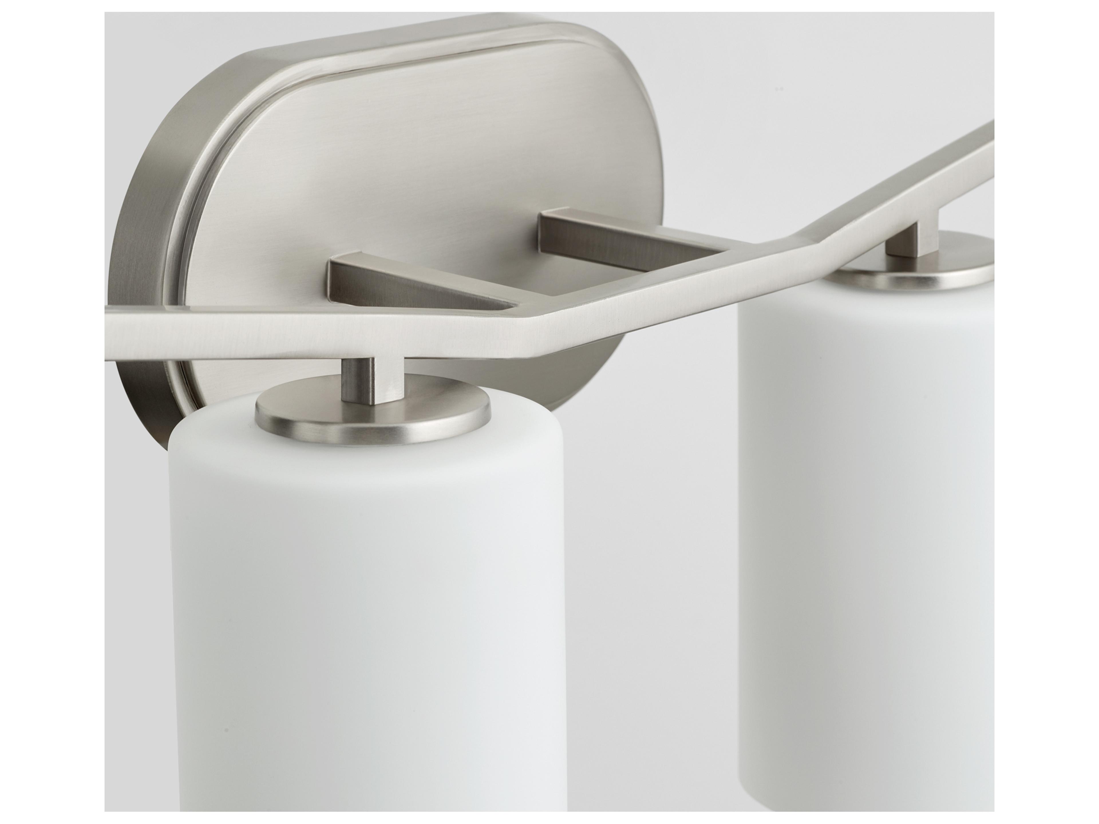 Quorum Rutherford 4-Light Satin Nickel Vanity Light