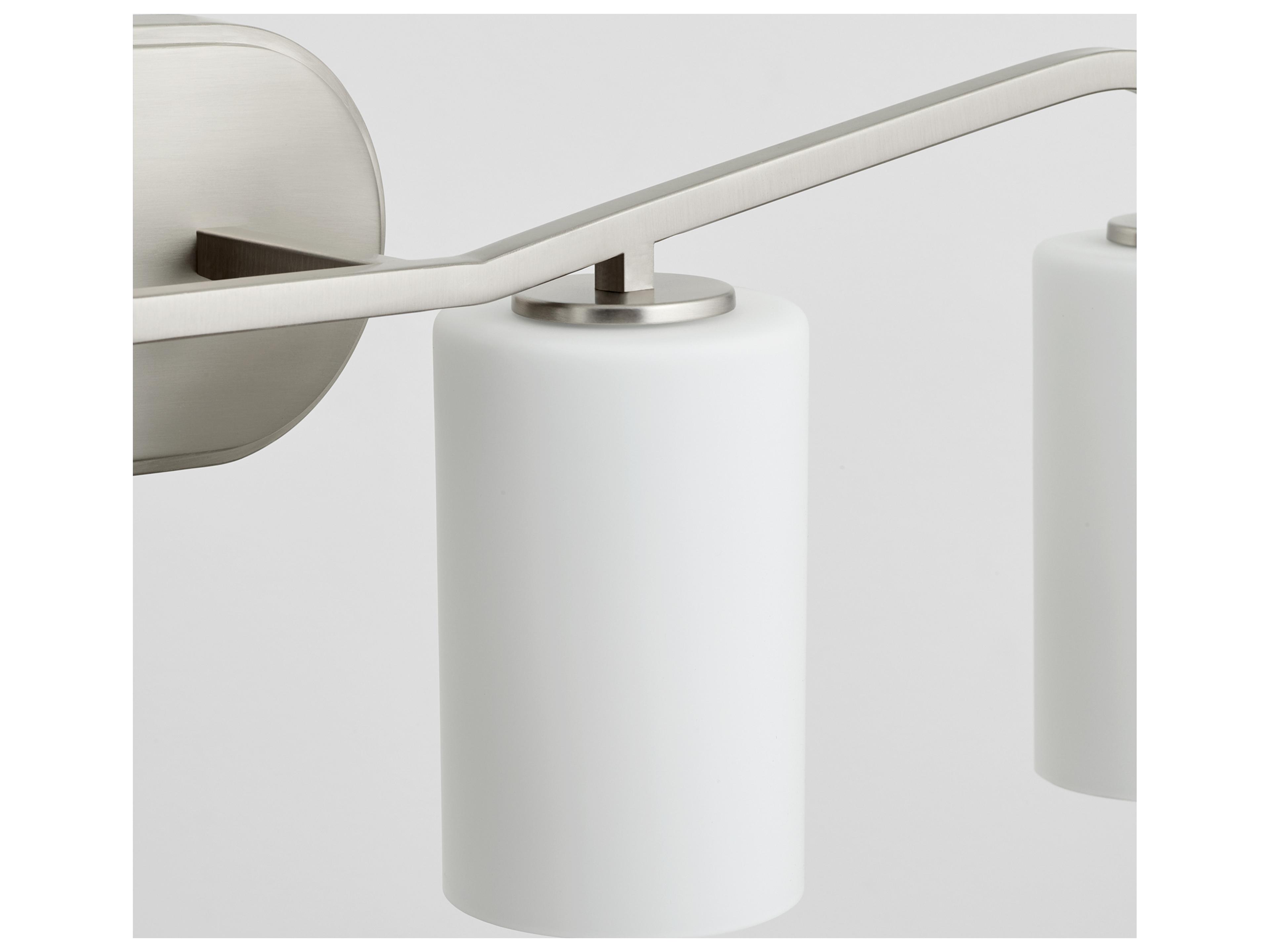 Quorum Rutherford 4-Light Satin Nickel Vanity Light