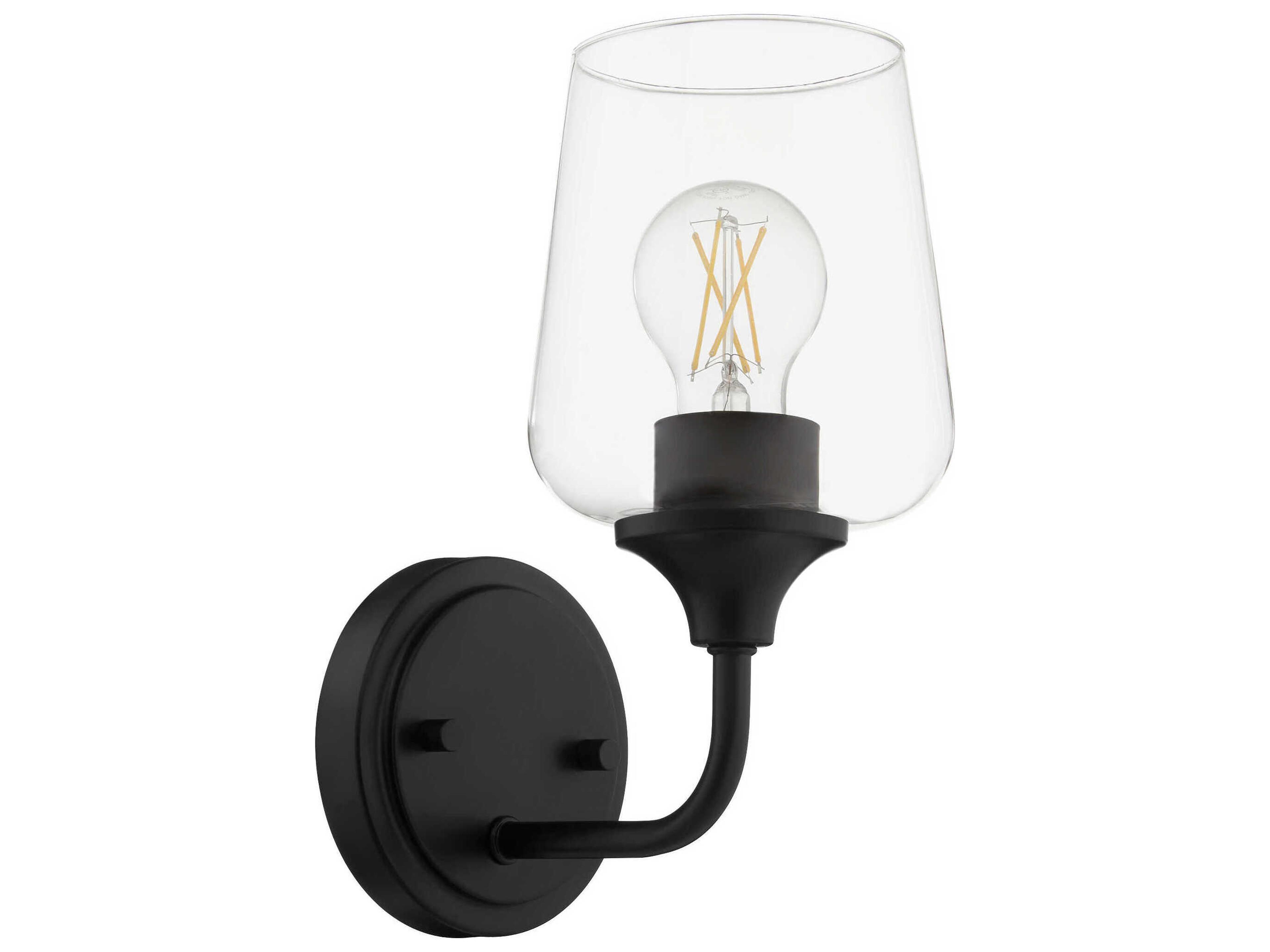 Raymond 1-Light Matte Black Wall Sconce