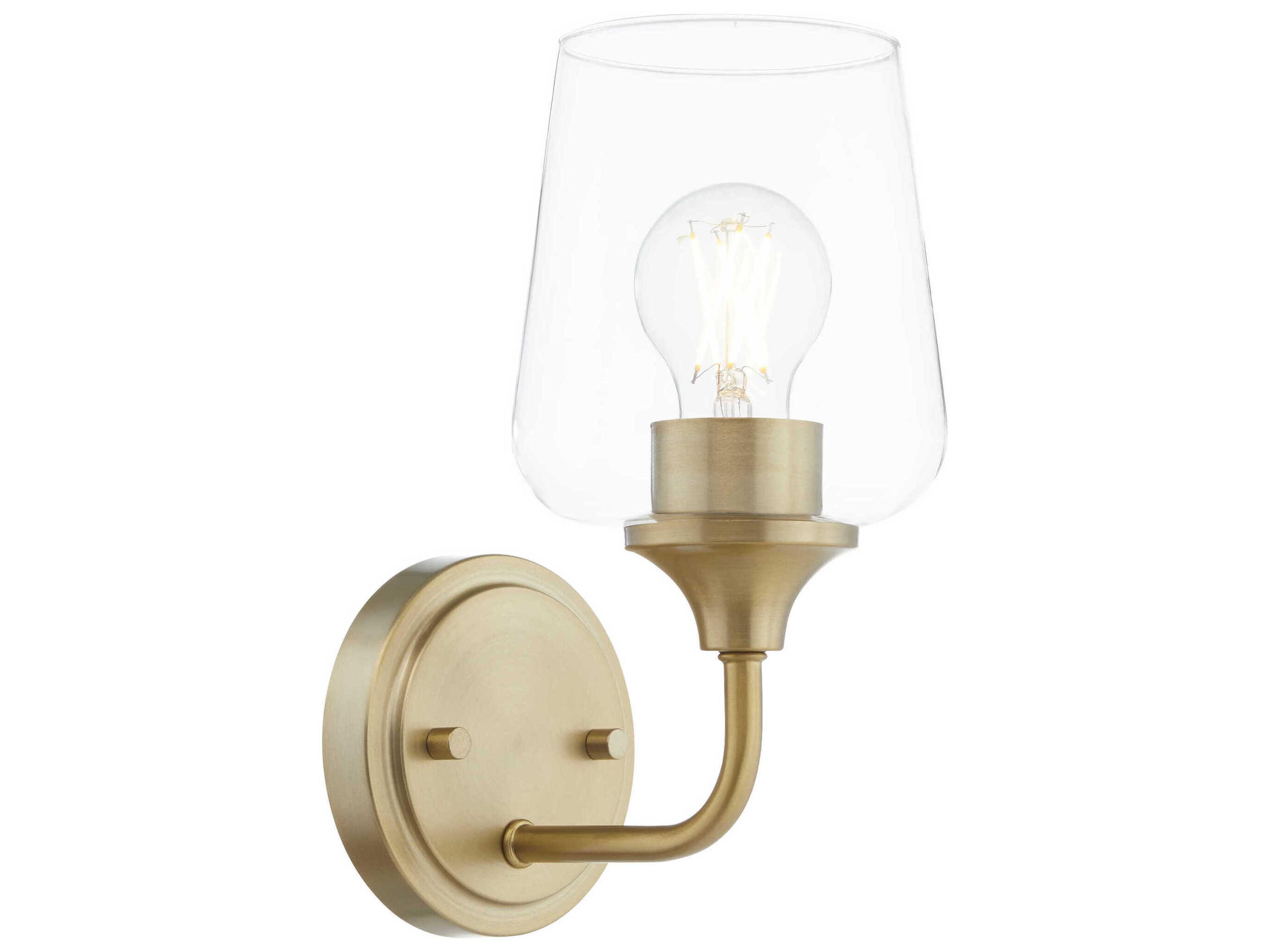 Quorum Raymond 1-Light Aged Brass Wall Sconce