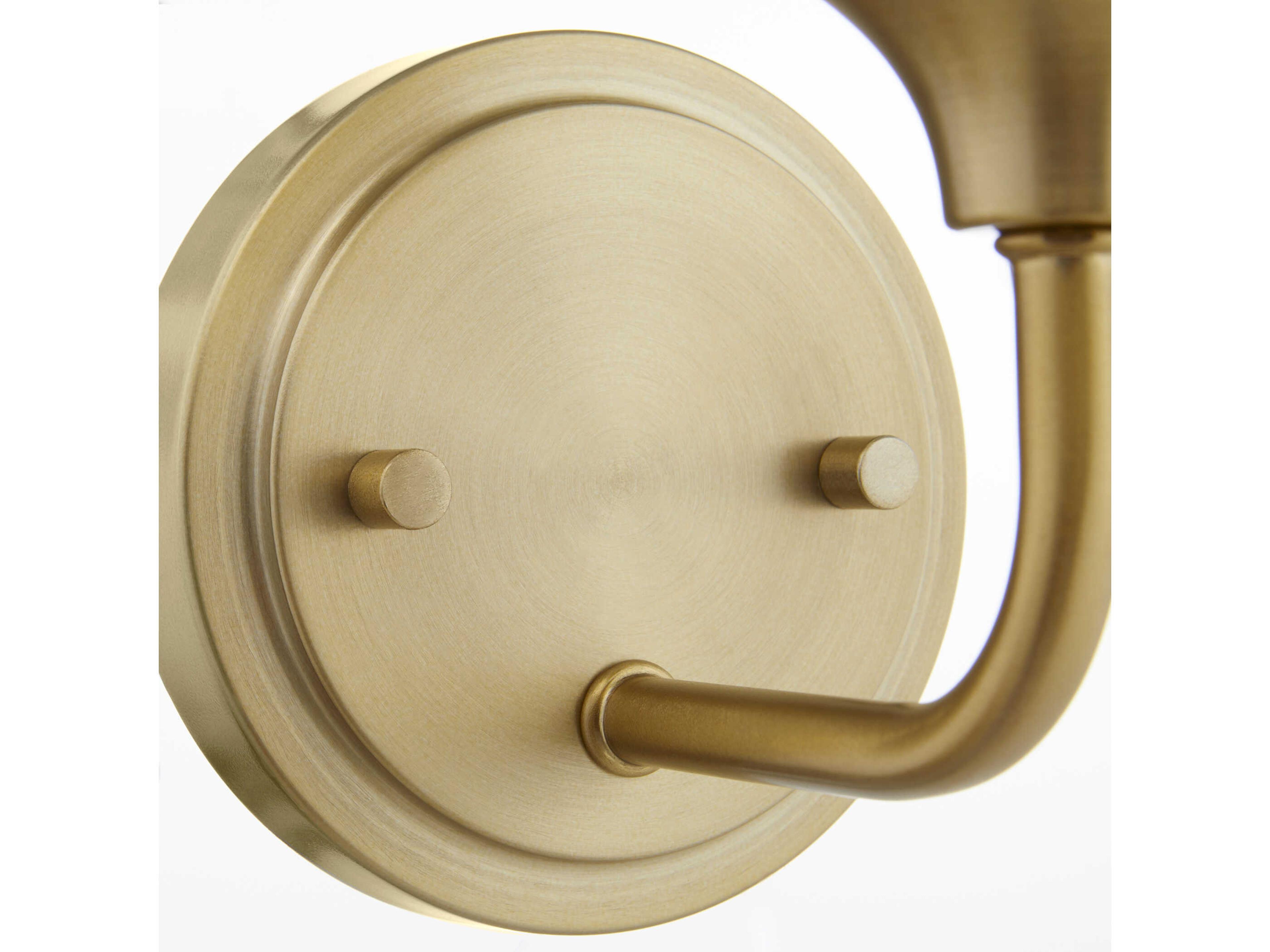 Quorum Raymond 1-Light Aged Brass Wall Sconce