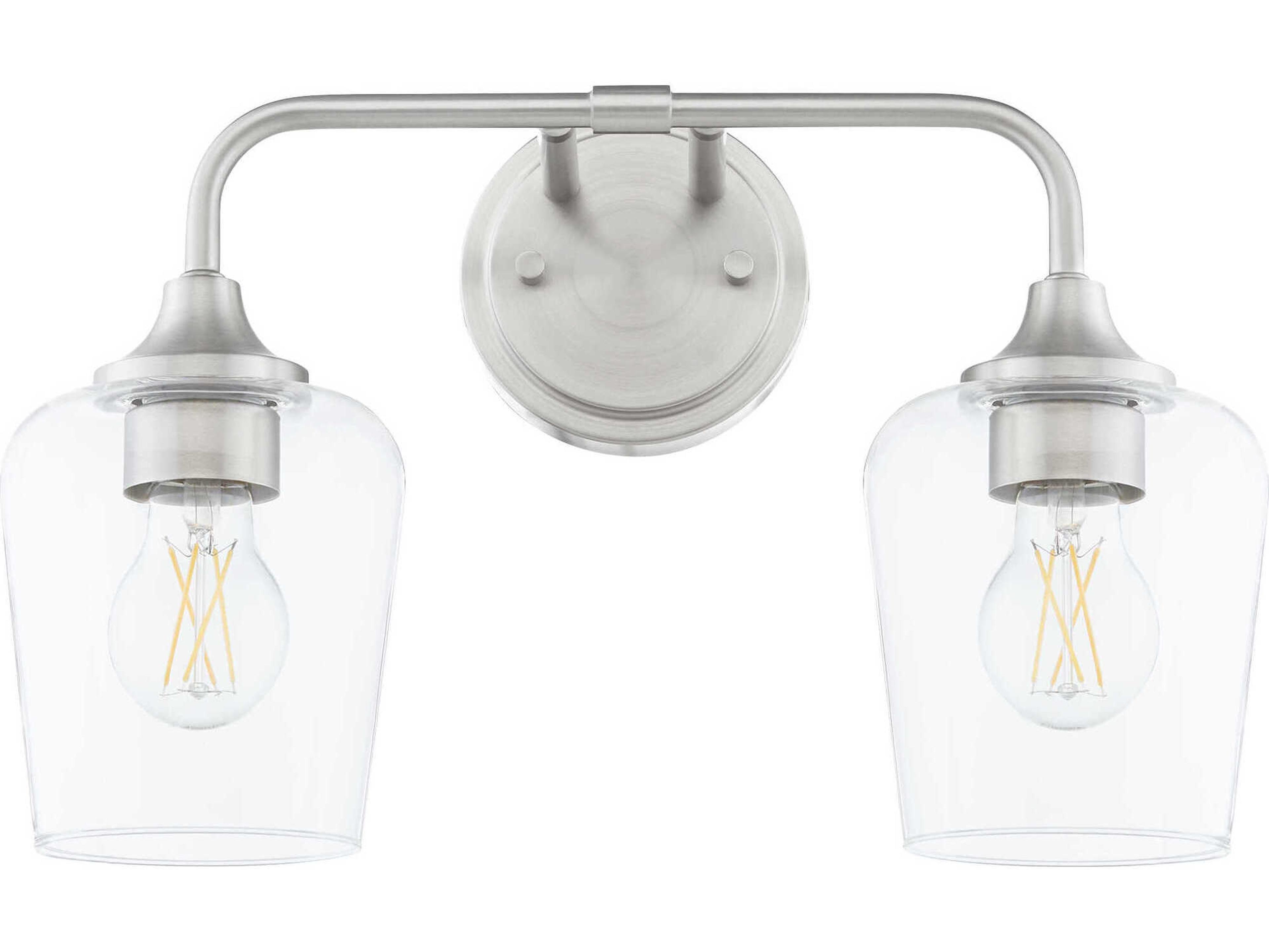 Raymond 2-Light Satin Nickel Vanity Light