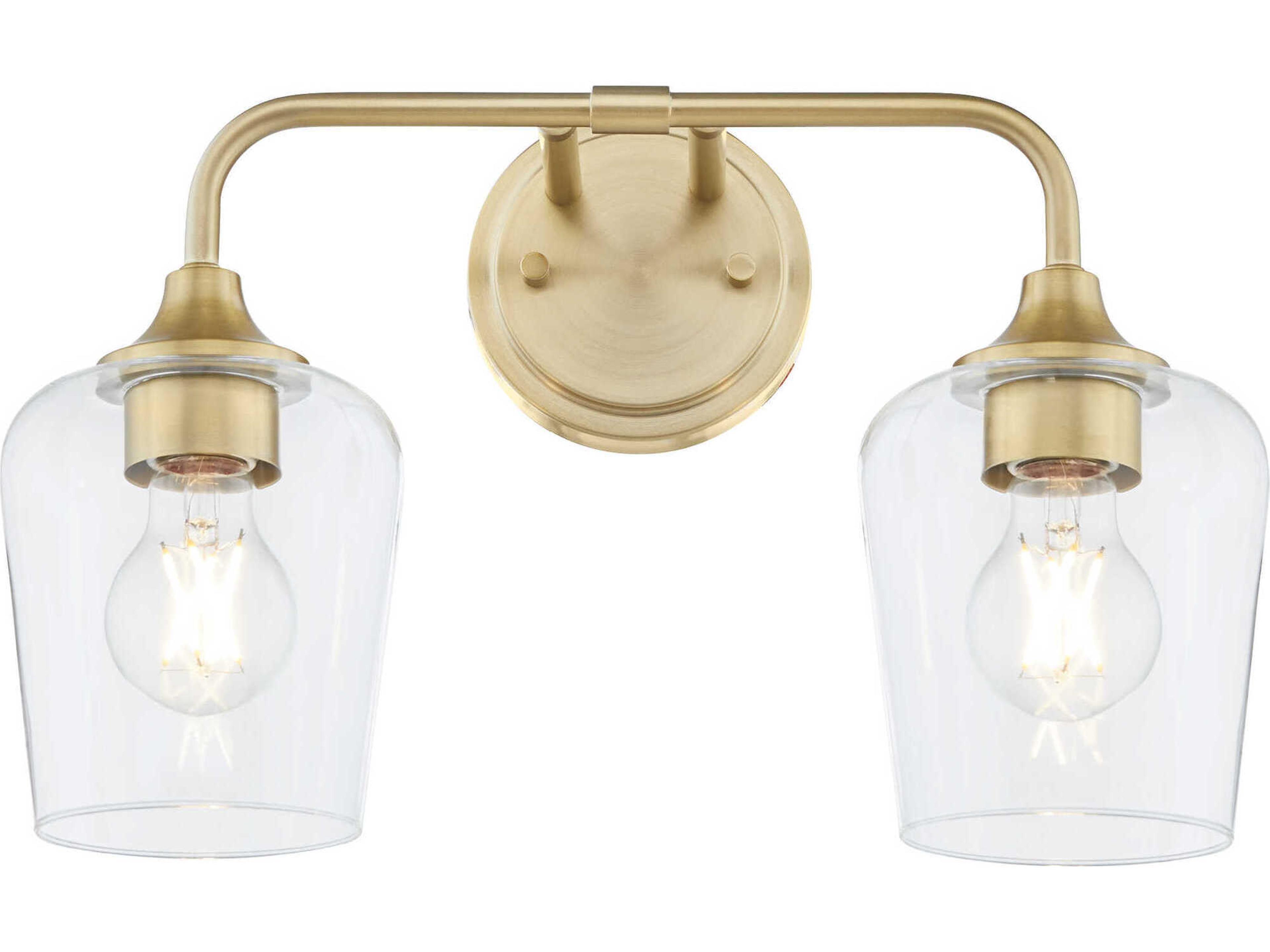 Quorum Raymond 2-Light Aged Brass Vanity Light