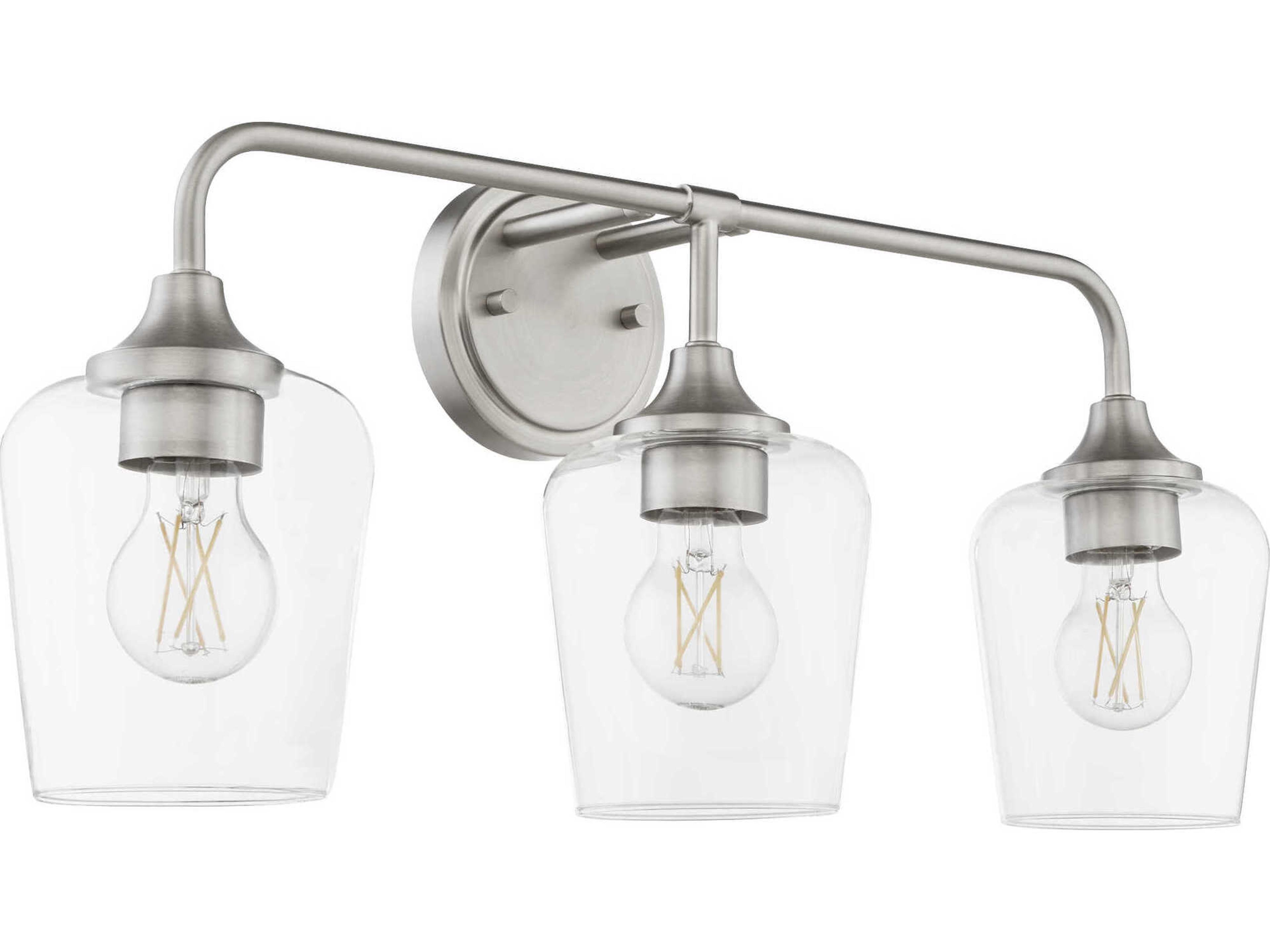 Raymond 3-Light Satin Nickel Vanity Light