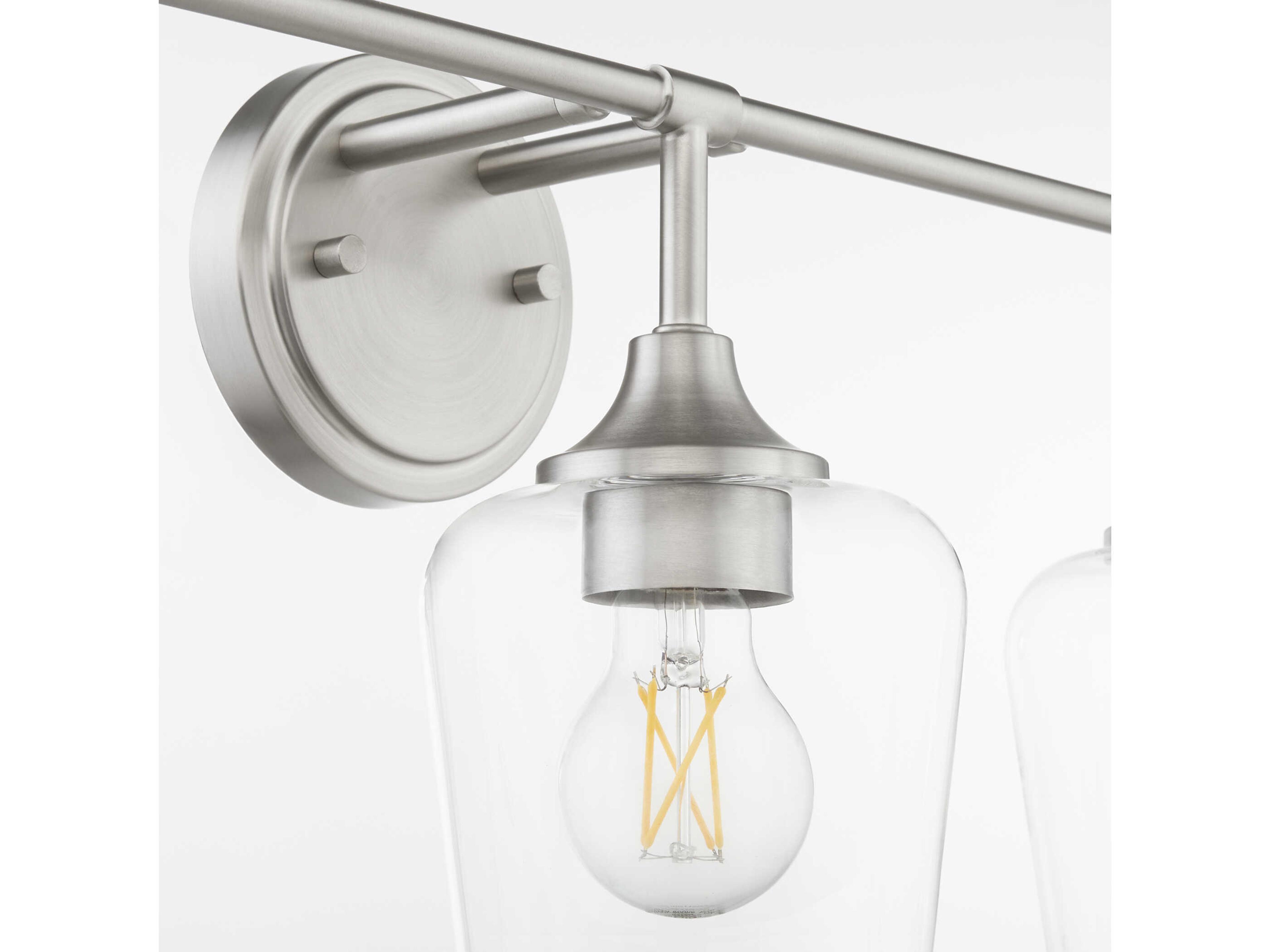 Quorum Raymond 3-Light Satin Nickel Vanity Light