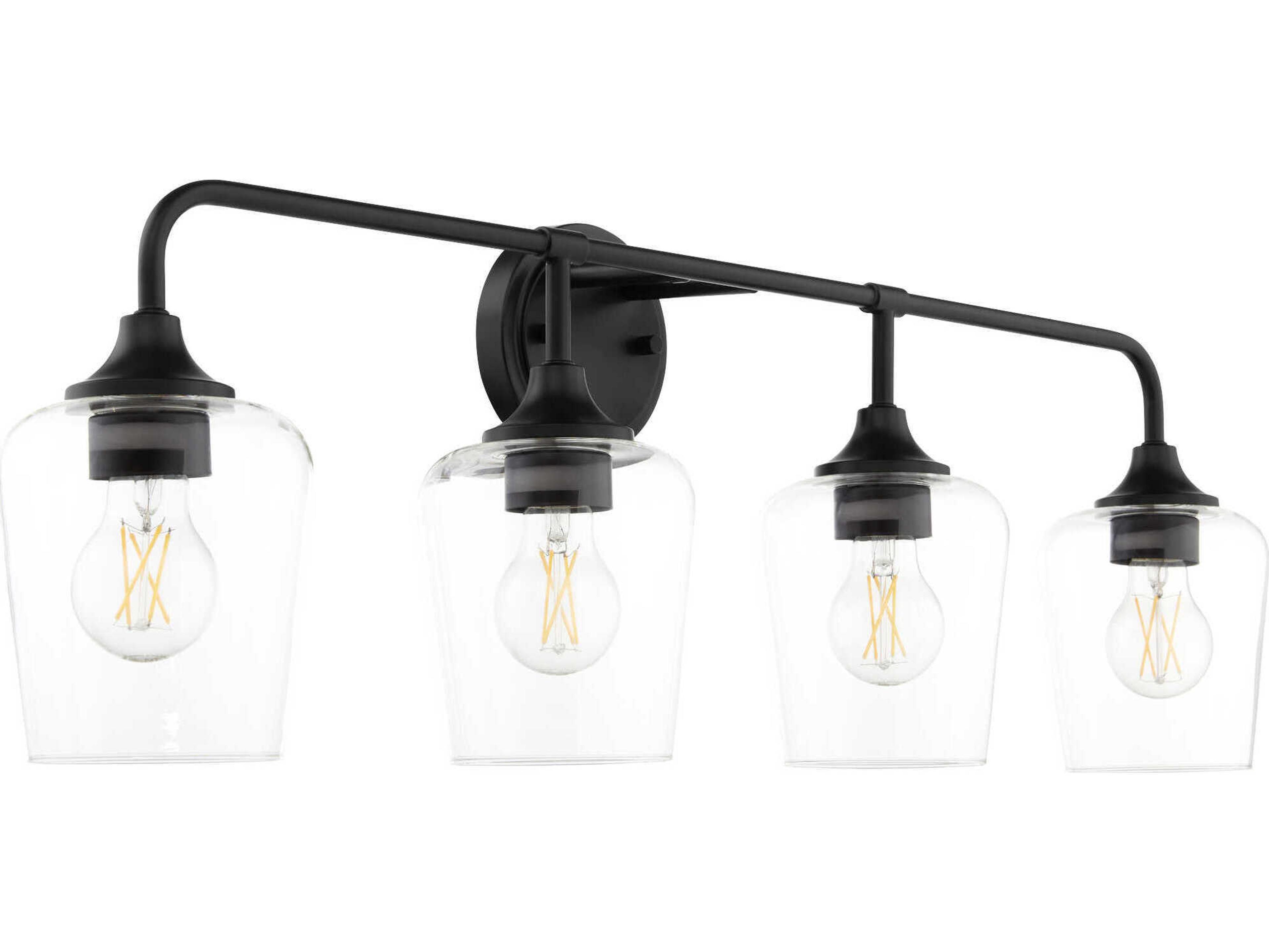 Raymond 4-Light Matte Black Vanity Light