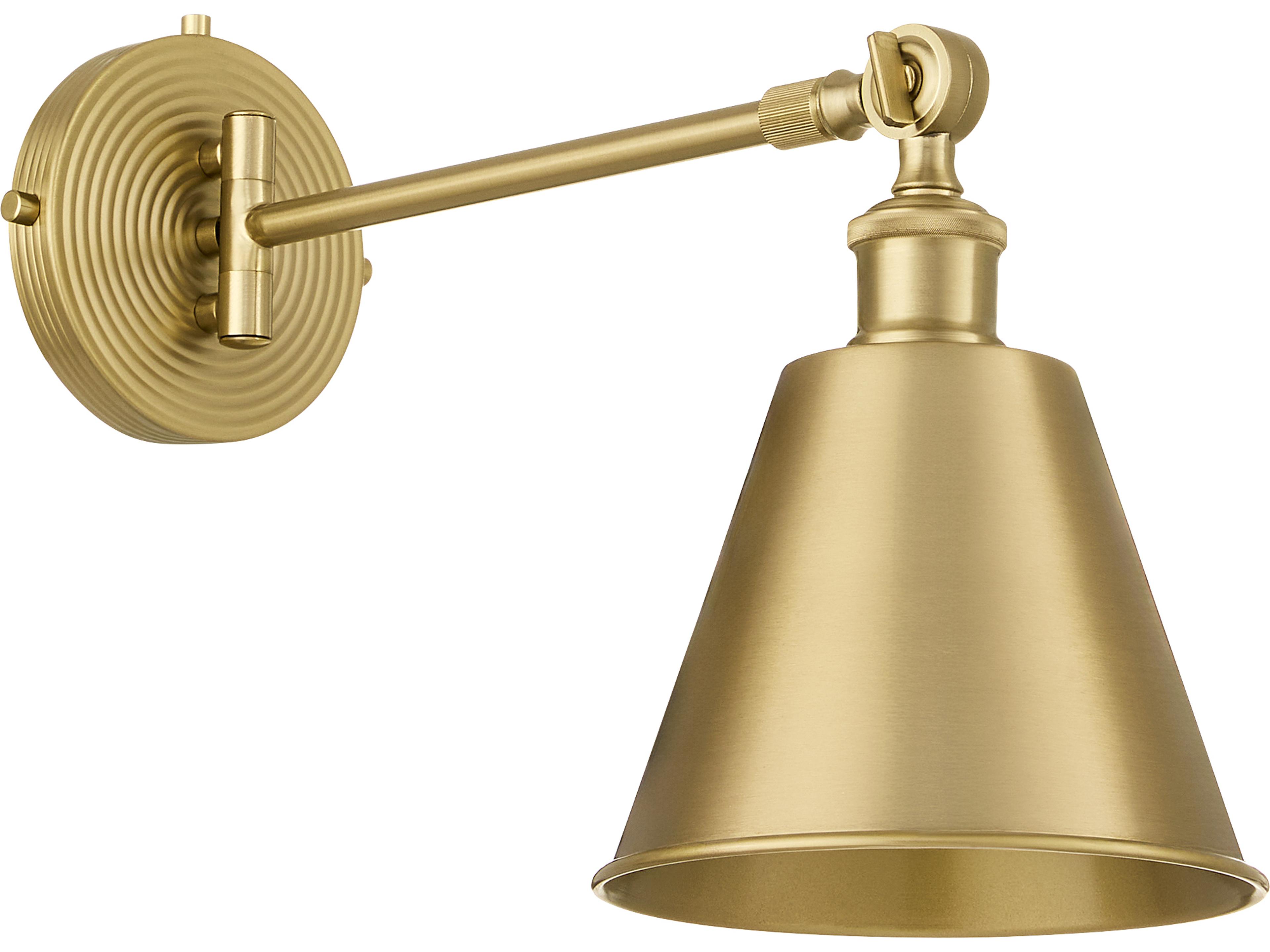 Bailey 1-Light Aged Brass Swing Wall Sconce