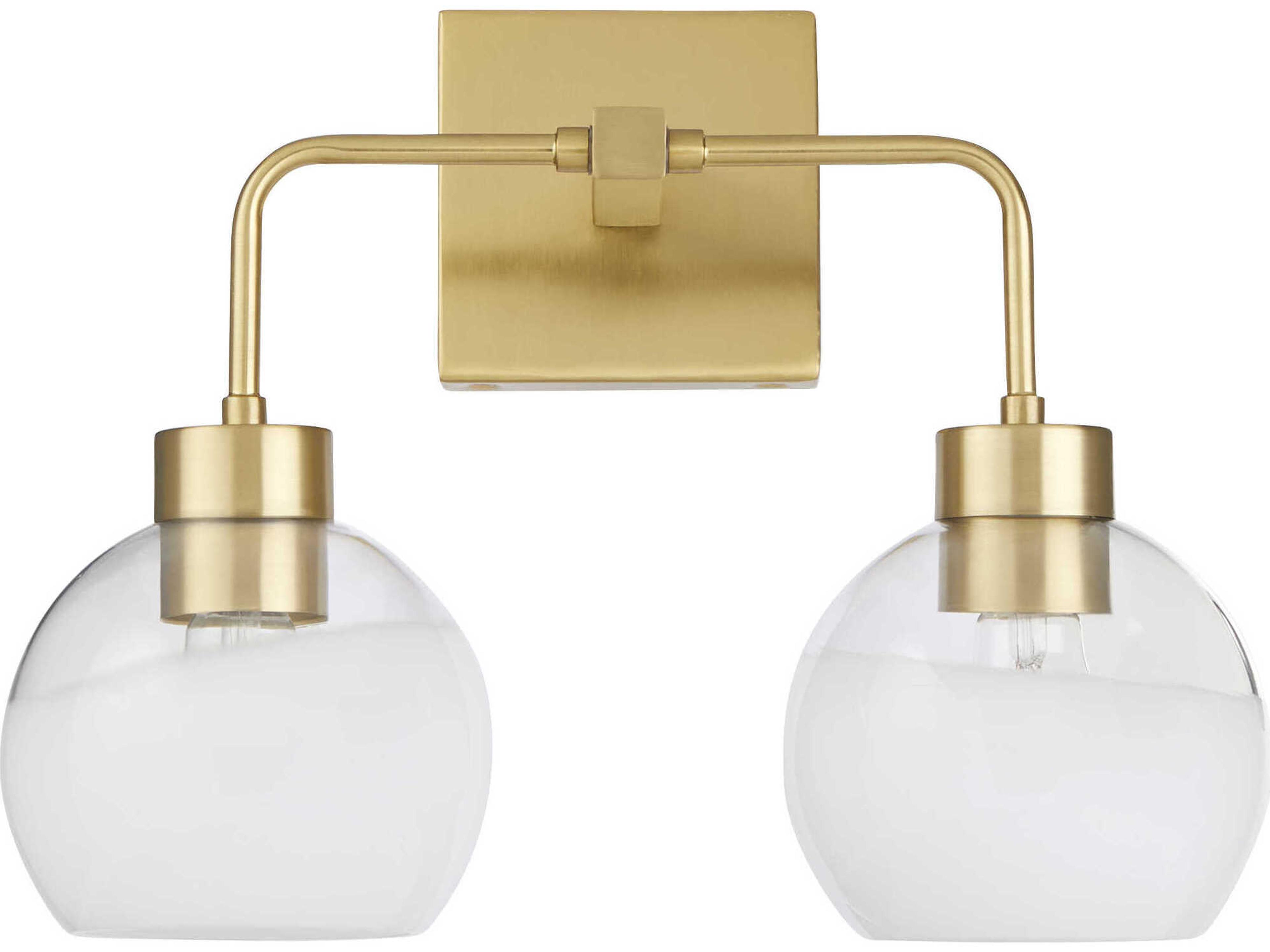 Lacy 2-Light Aged Brass Vanity Light