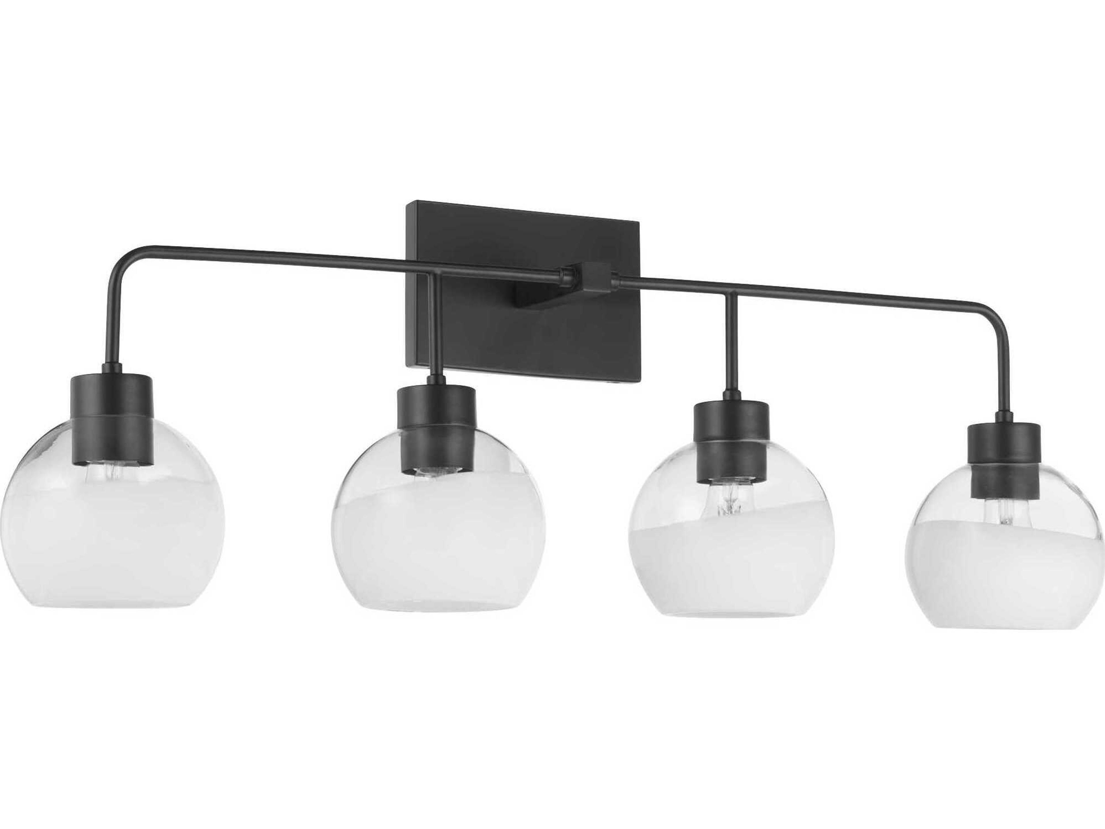 Lacy 4-Light Matte Black Vanity Light