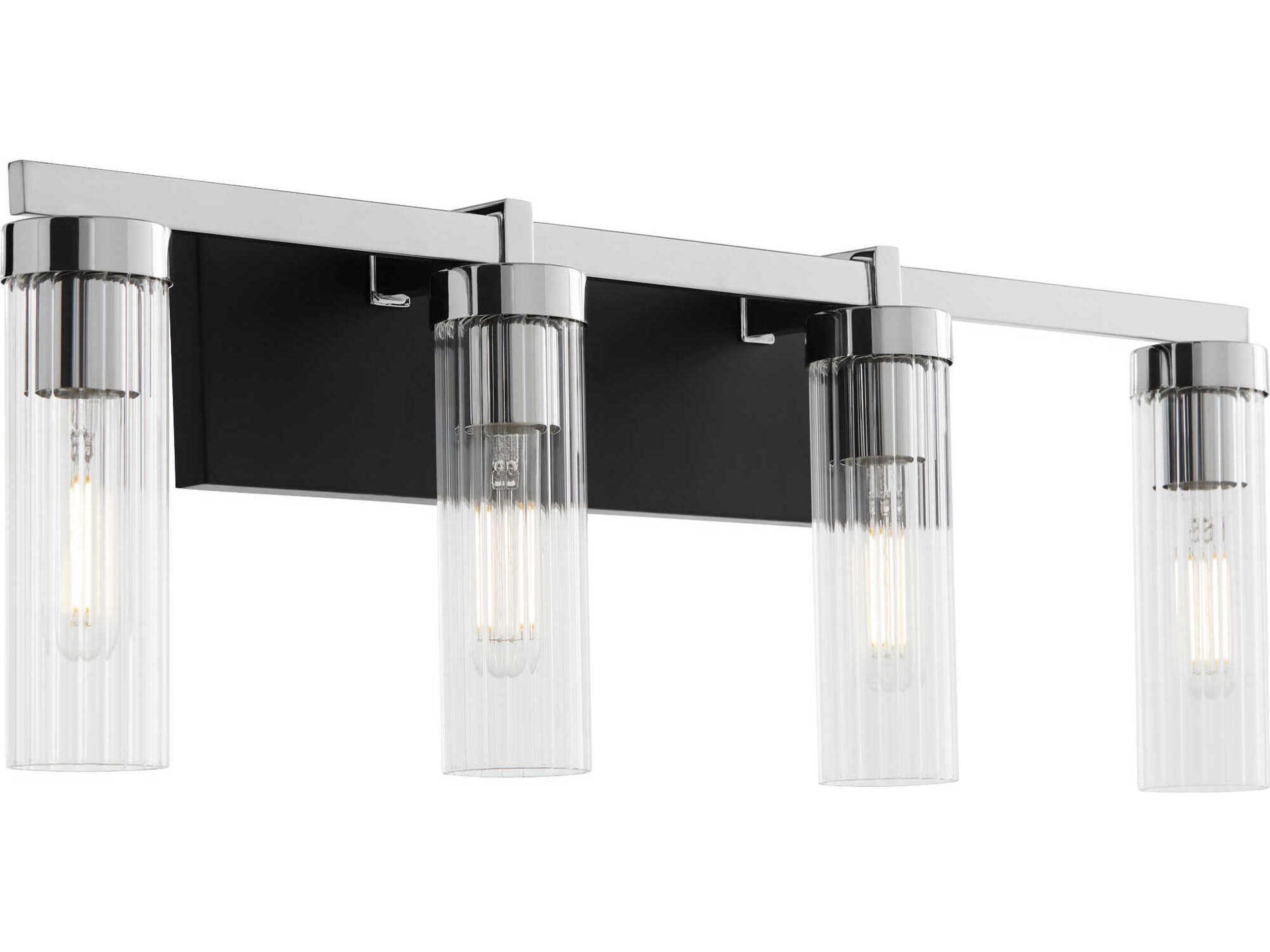 Kilbey 4-Light Matte Black Vanity Light