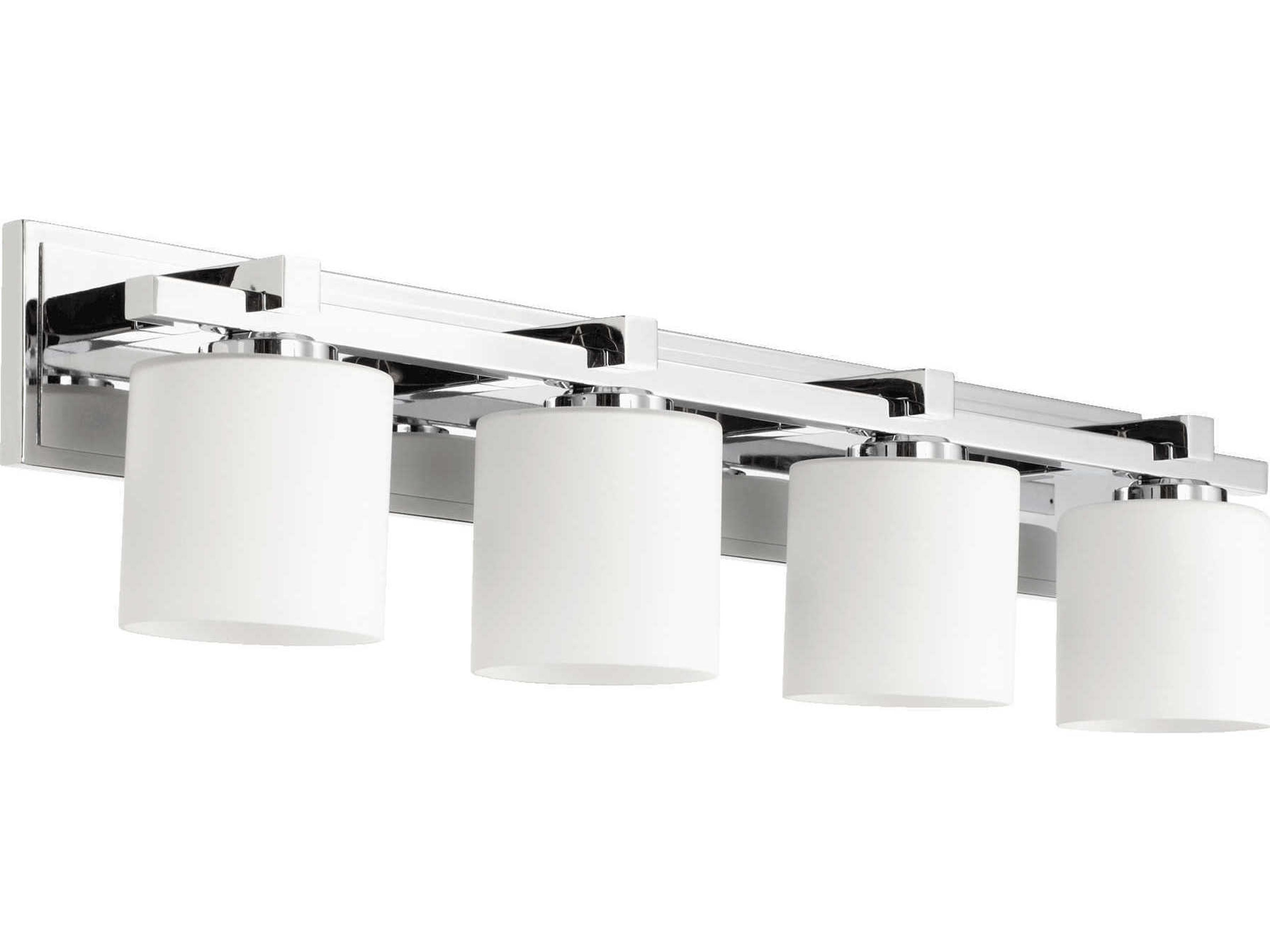 Kaplan 4-Light Chrome Glass Vanity Light
